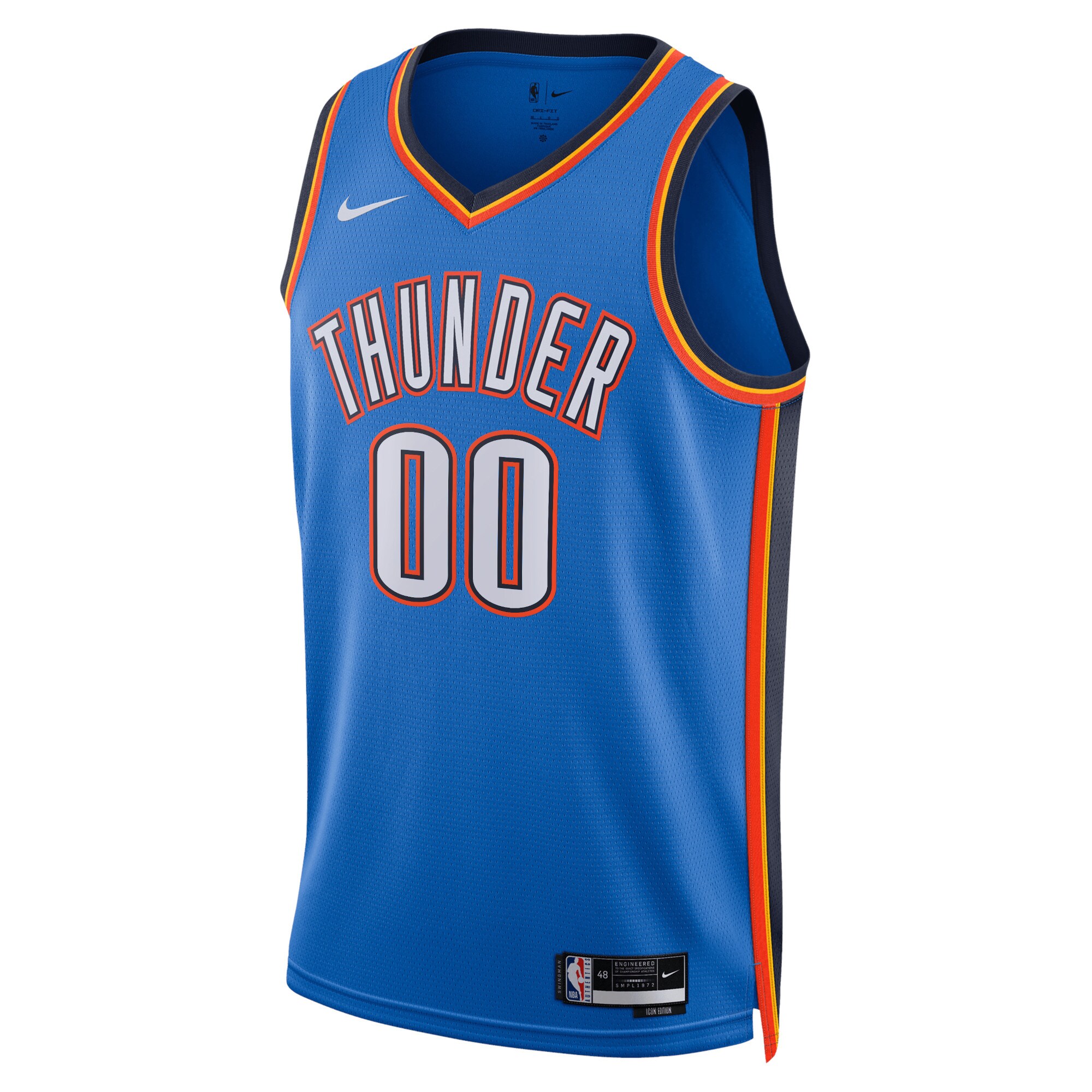Oklahoma City Thunder Unisex Swingman Custom Jersey Blue - Icon Edition cheap jerseys for sale - CheapJerseys.Shop