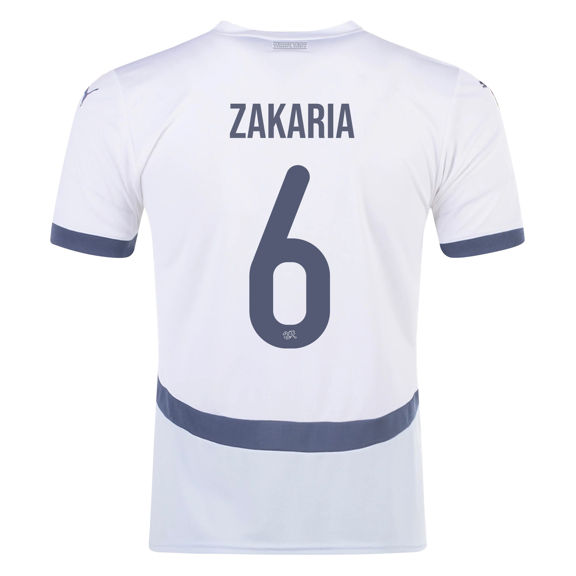 Denis Zakaria 6 Switzerland National Team 2024/25 Away Men Jersey - White cheap jerseys for sale - CheapJerseys.Shop