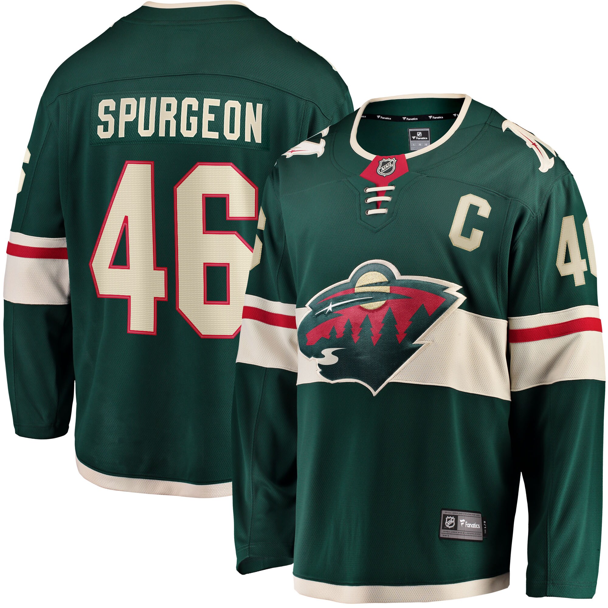 Jared Spurgeon Minnesota Wild Home Breakaway Player Jersey - Green cheap jerseys for sale - CheapJerseys.Shop