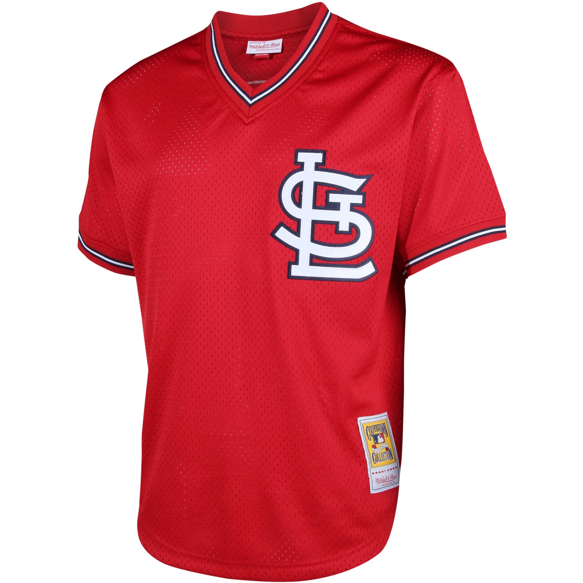 Ozzie Smith St. Louis Cardinals Mitchell & Ness Cooperstown Mesh Batting Practice Jersey - Red cheap jerseys for sale - CheapJerseys.Shop