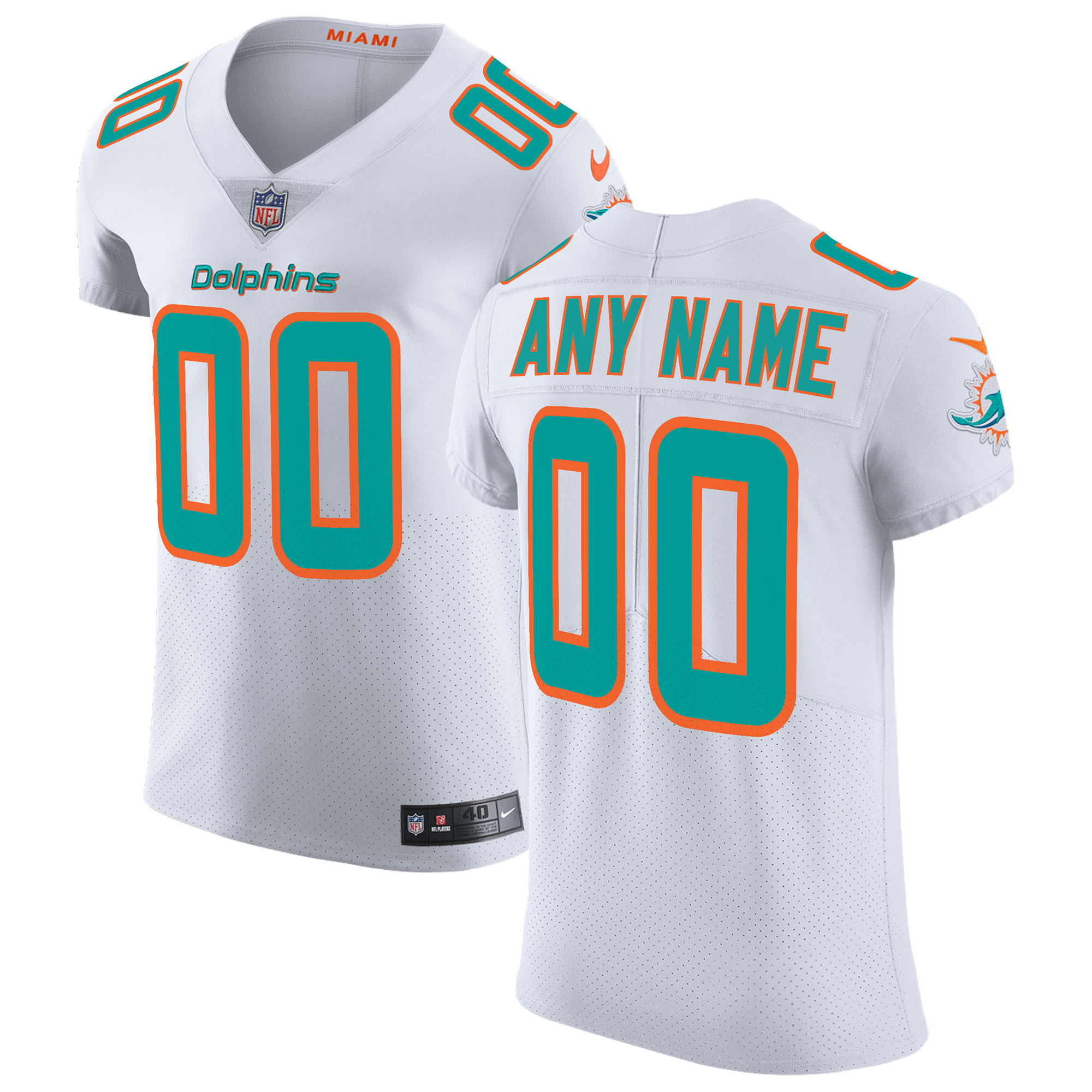Miami Dolphins Vapor Untouchable Elite Custom Jersey - White cheap jerseys for sale - CheapJerseys.Shop