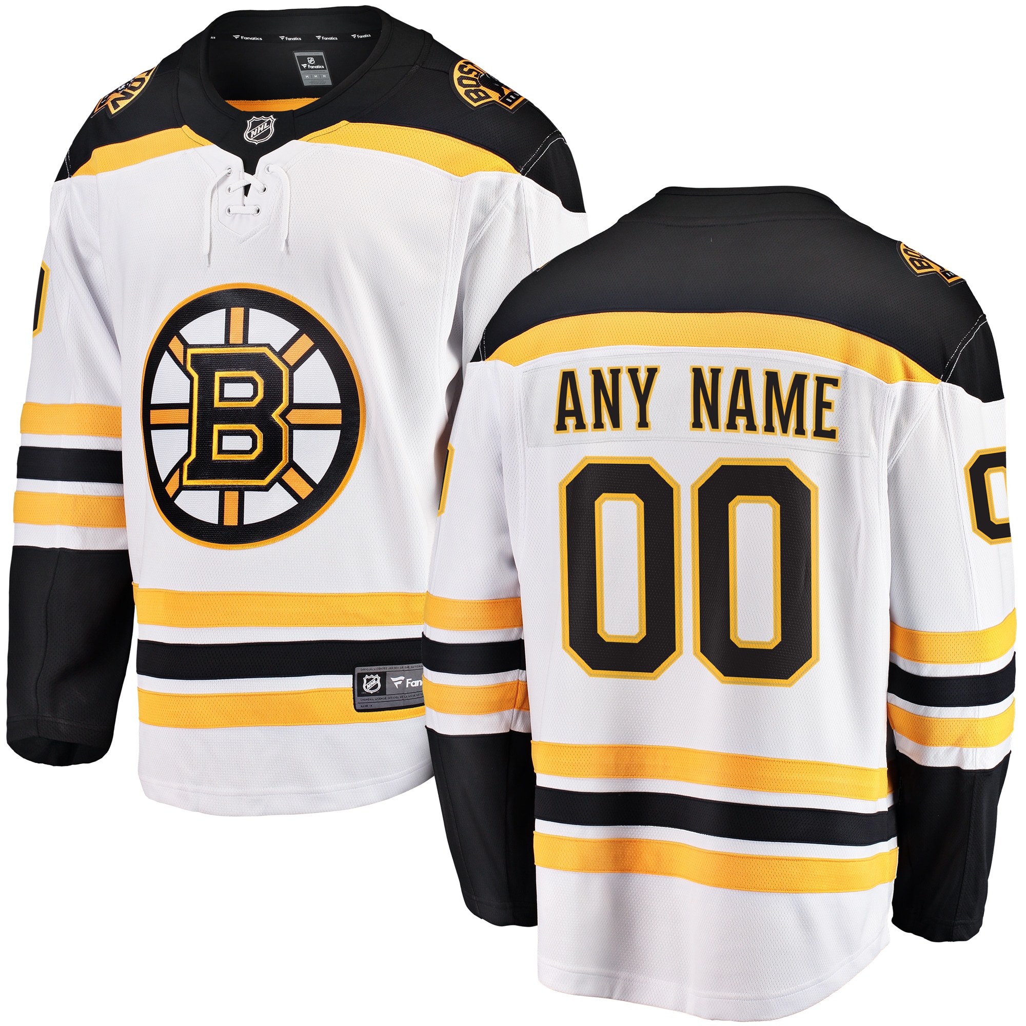 Boston Bruins Fanatics Away Breakaway Custom Jersey - White cheap jerseys for sale - CheapJerseys.Shop