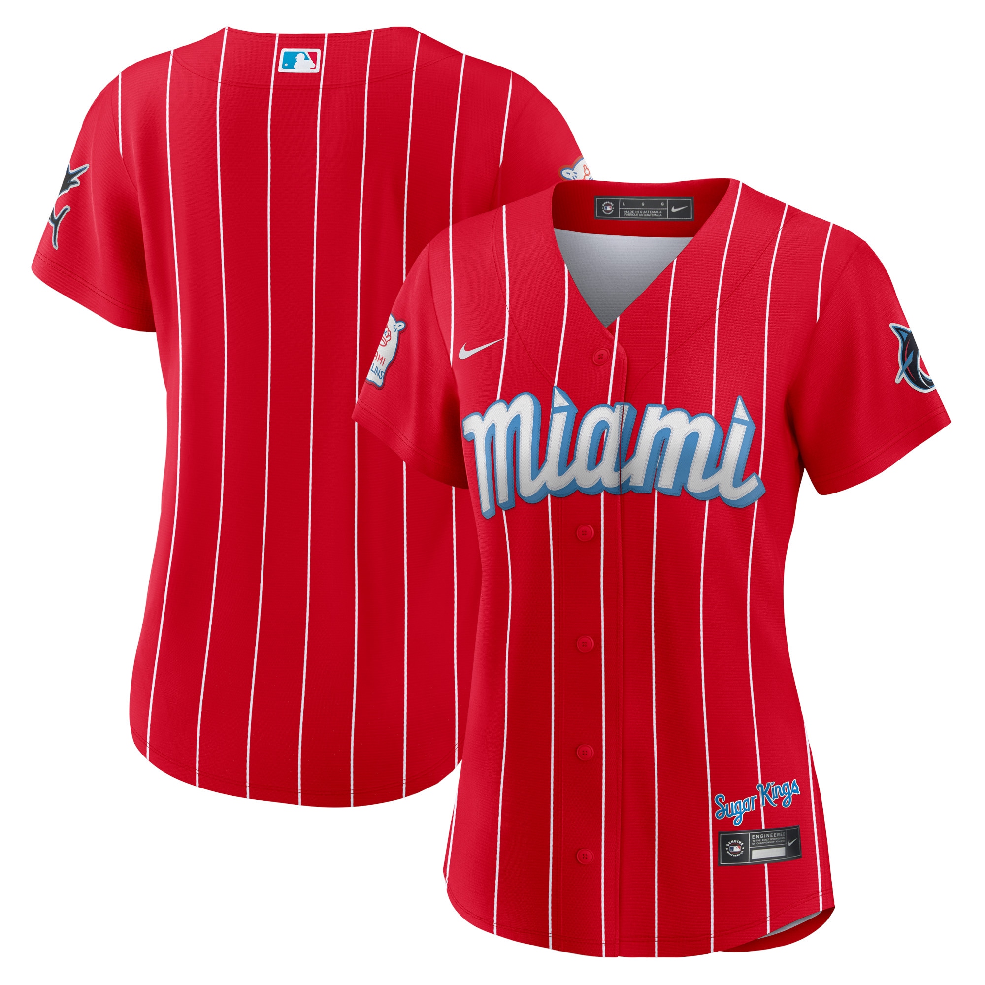 Miami Marlins Women's City Connect Replica Jersey - Red cheap jerseys for sale - CheapJerseys.Shop