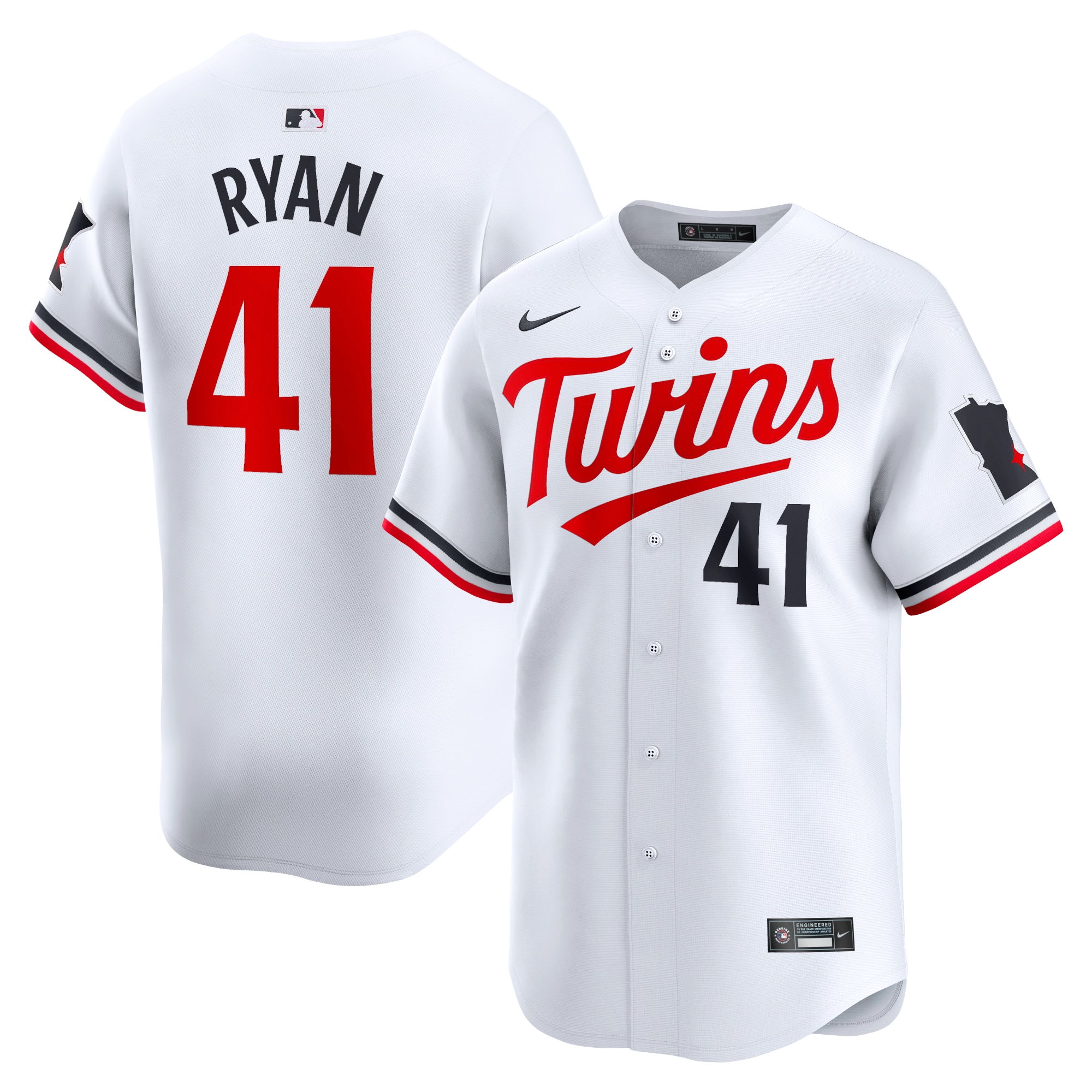 Joe Ryan Minnesota Twins Home Limited Player Jersey - White cheap jerseys for sale - CheapJerseys.Shop