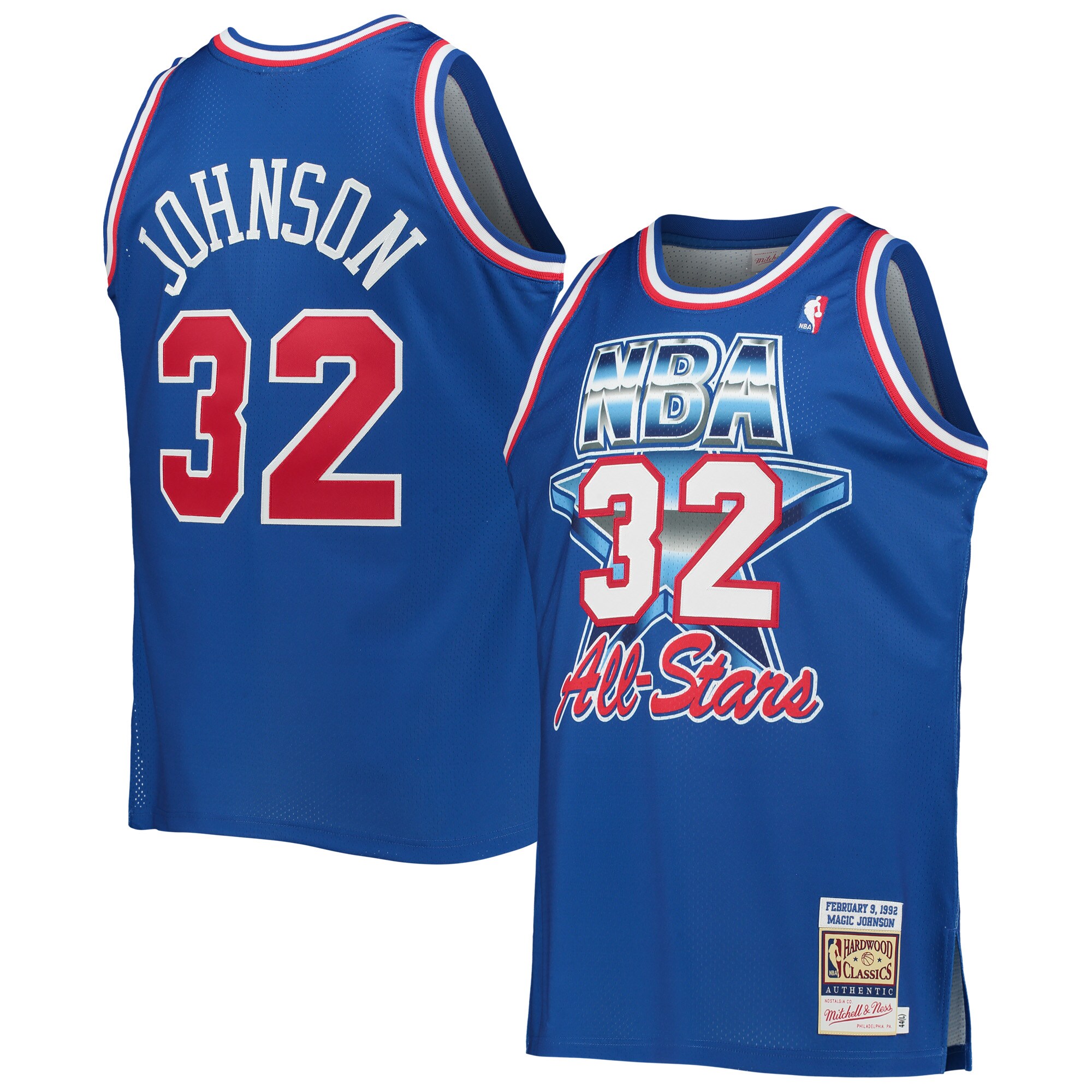 Magic Johnson Western Conference Mitchell & Ness Hardwood Classics 1992 All-Star Game Authentic Jersey - Royal cheap jerseys for sale - CheapJerseys.Shop