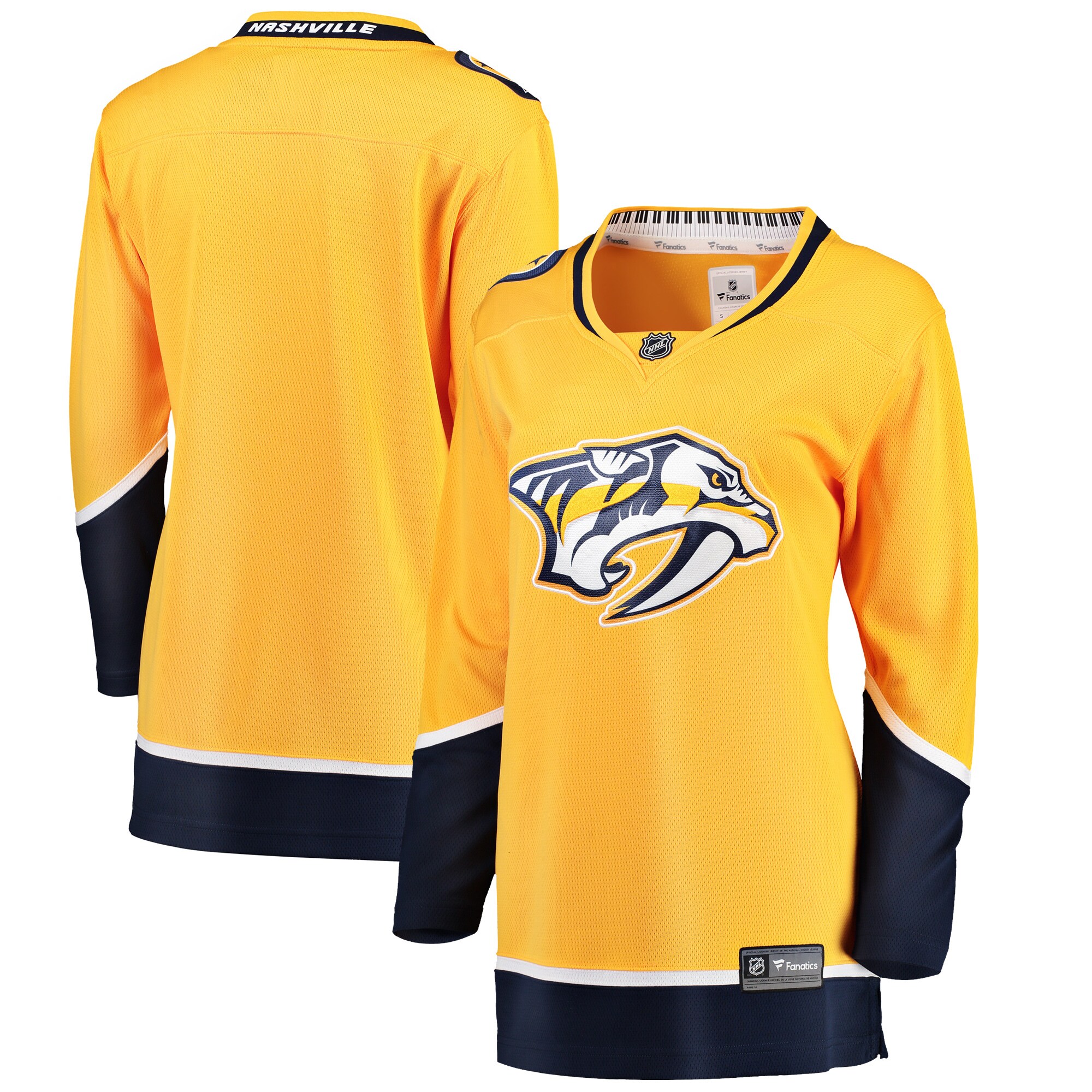 Nashville Predators Fanatics Women's Breakaway Home Jersey - Yellow cheap jerseys for sale - CheapJerseys.Shop