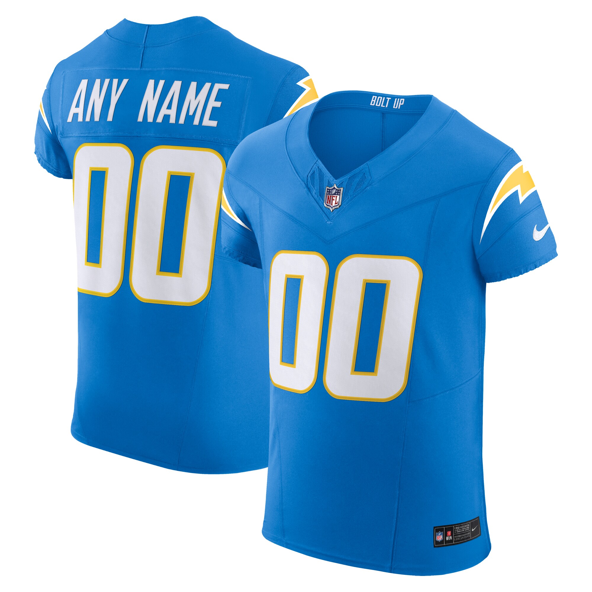 Los Angeles Chargers Vapor F.U.S.E. Elite Custom Jersey - Powder Blue cheap jerseys for sale - CheapJerseys.Shop