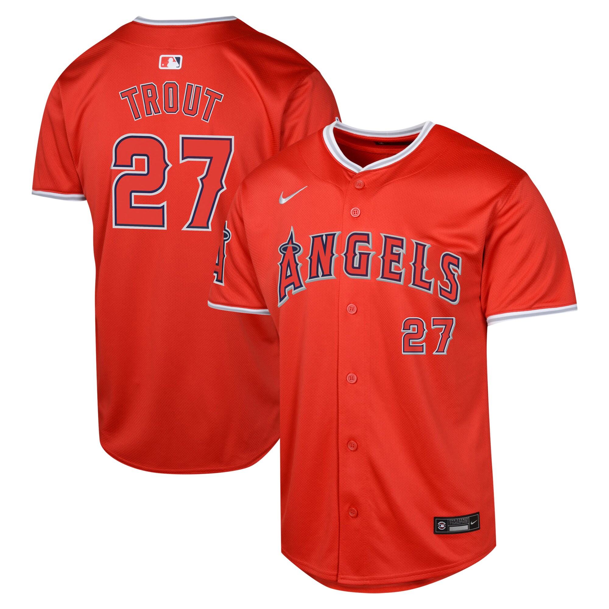 Mike Trout Los Angeles Angels Youth Alternate Limited Player Jersey - Red cheap jerseys for sale - CheapJerseys.Shop