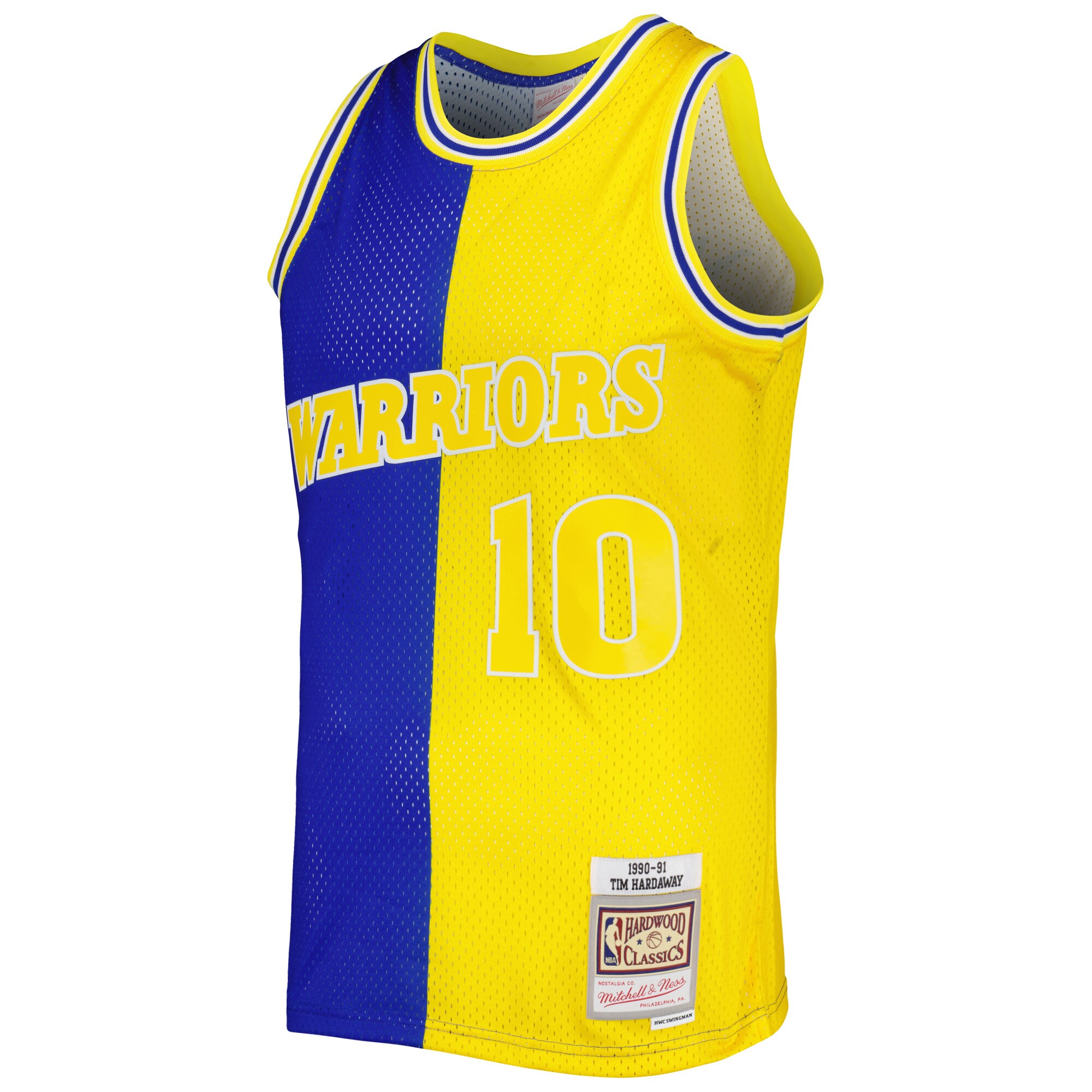 Tim Hardaway Golden State Warriors Mitchell & Ness Hardwood Classics 1990\/91 Split Swingman Jersey - Royal\/Gold cheap jerseys for sale - CheapJerseys.Shop
