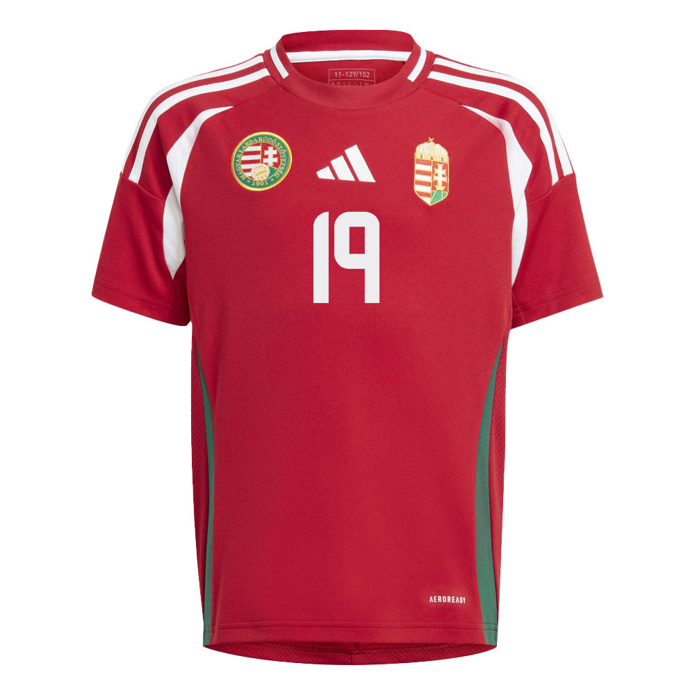 Barnabás Varga 19 Hungary National Team 2024/25 Home YOUTH Jersey - Red cheap jerseys for sale - CheapJerseys.Shop