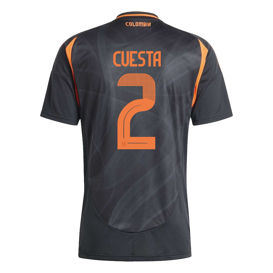 Carlos Cuesta 2 Colombia National Team 2024/25 Away Men Jersey - Black cheap jerseys for sale - CheapJerseys.Shop