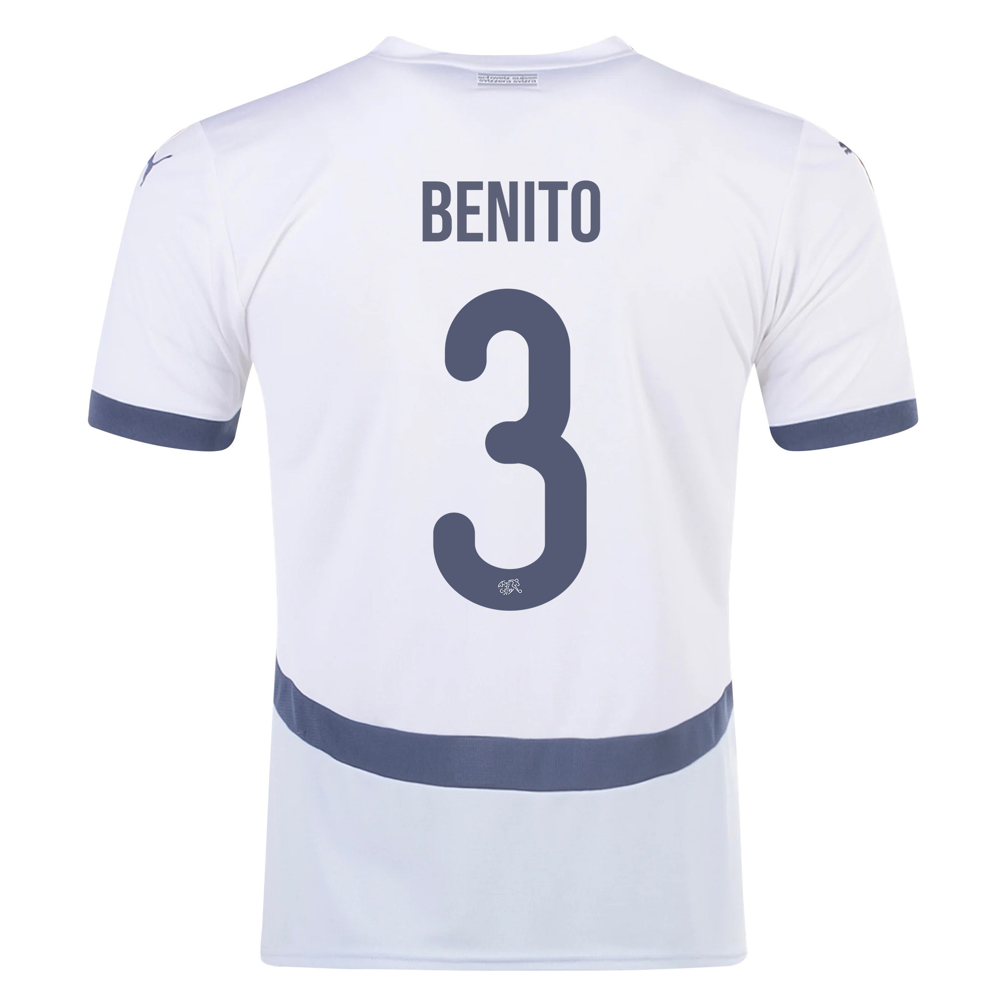 Loris Benito 3 Switzerland National Team 2024/25 Away Men Jersey - White cheap jerseys for sale - CheapJerseys.Shop