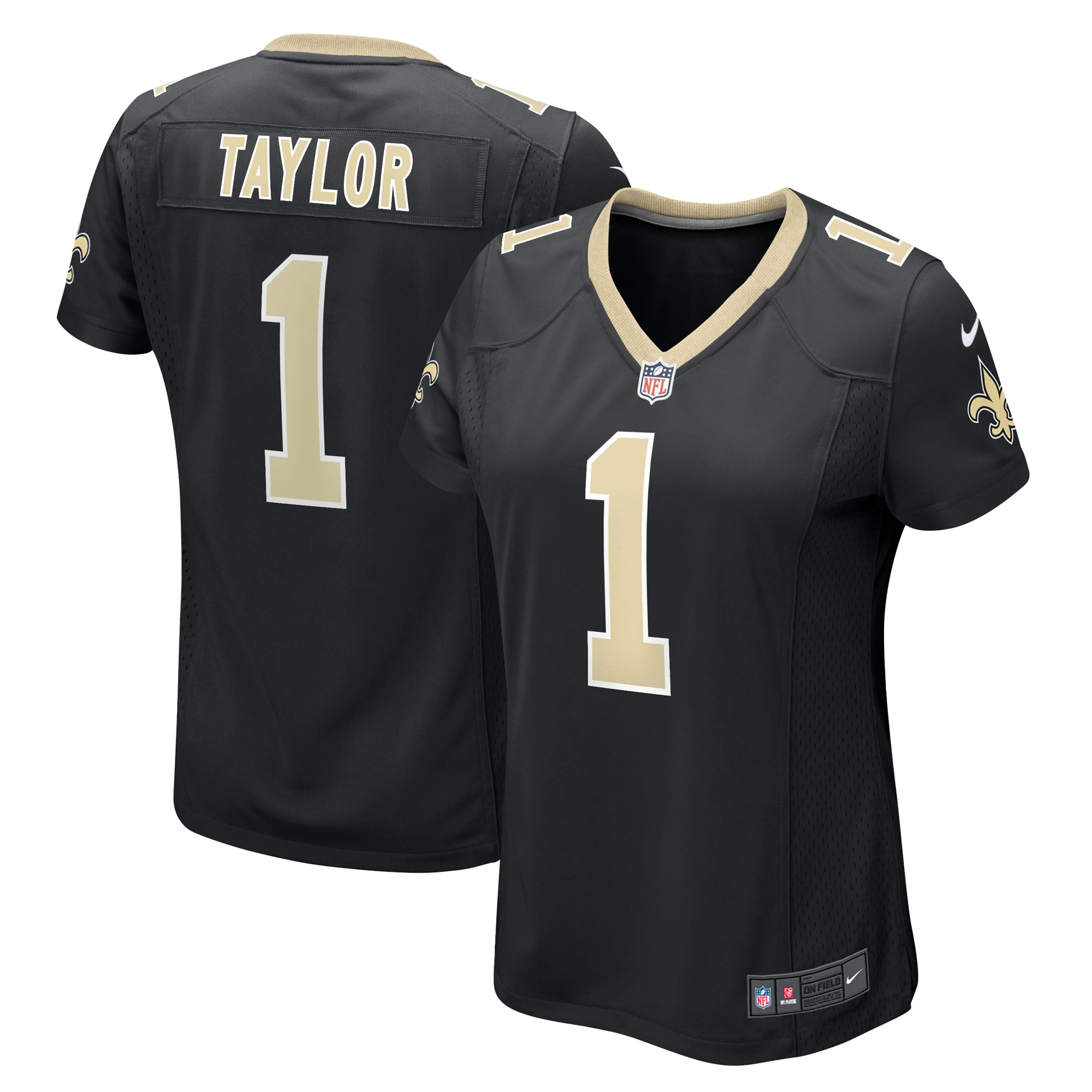 Alontae Taylor New Orleans Saints Women's Team Game Jersey - Black cheap jerseys for sale - CheapJerseys.Shop