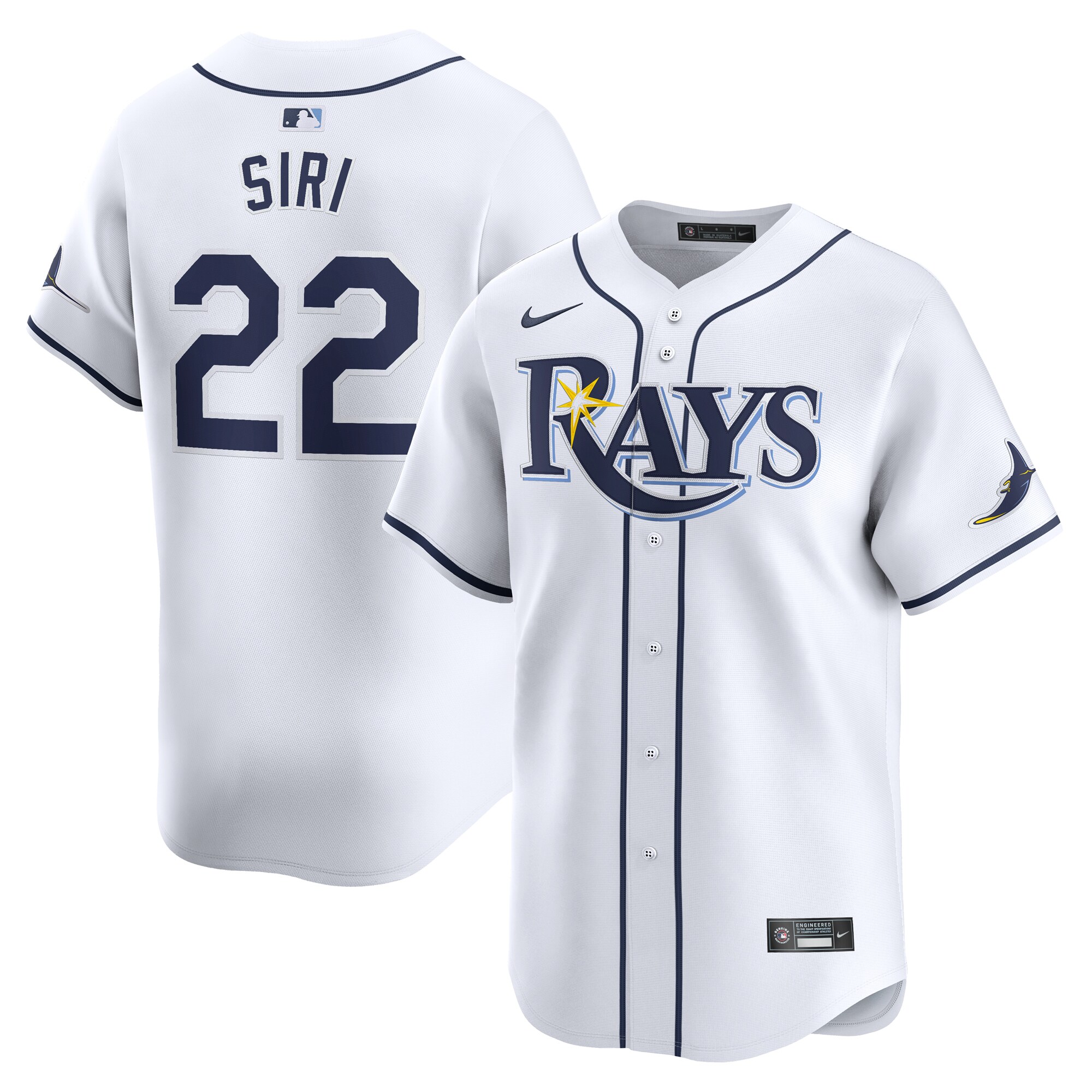Jose Siri Tampa Bay Rays Home Limited Player Jersey - White cheap jerseys for sale - CheapJerseys.Shop