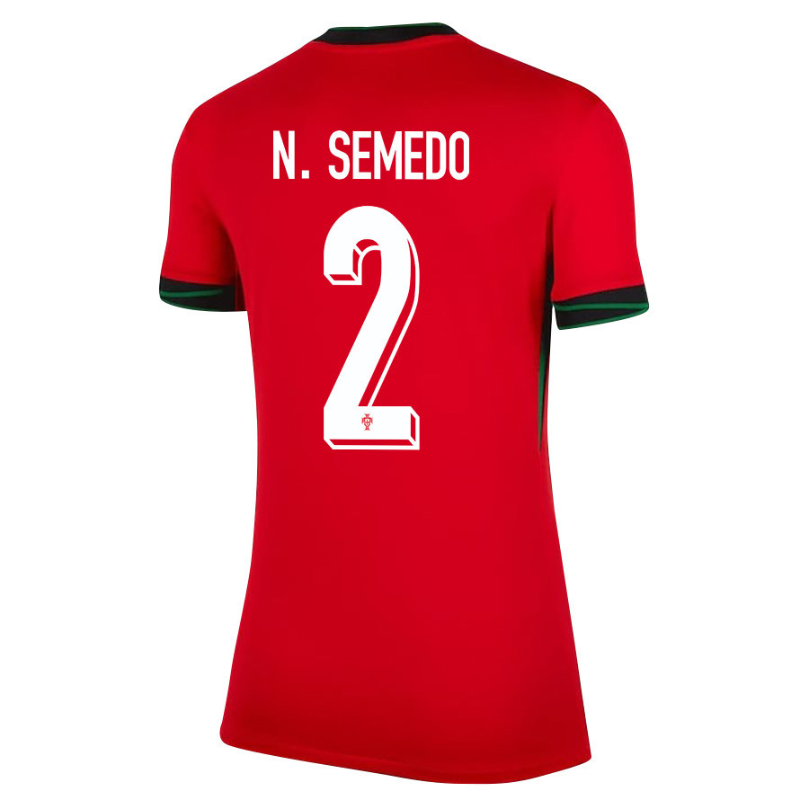 Nélson Semedo 2 Portugal National Team 2024/25 Home WOMEN Jersey - Red cheap jerseys for sale - CheapJerseys.Shop