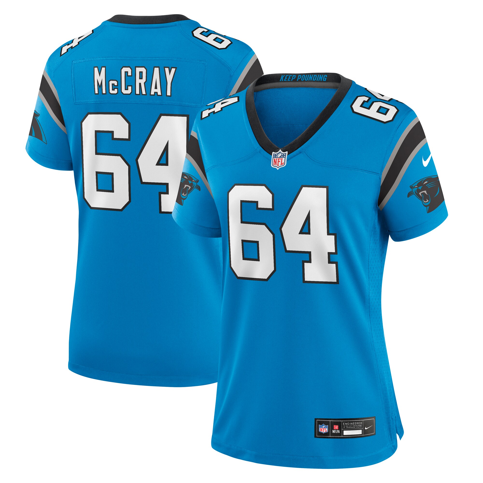 Justin McCray Carolina Panthers Women's Alternate Game Jersey - Blue cheap jerseys for sale - CheapJerseys.Shop