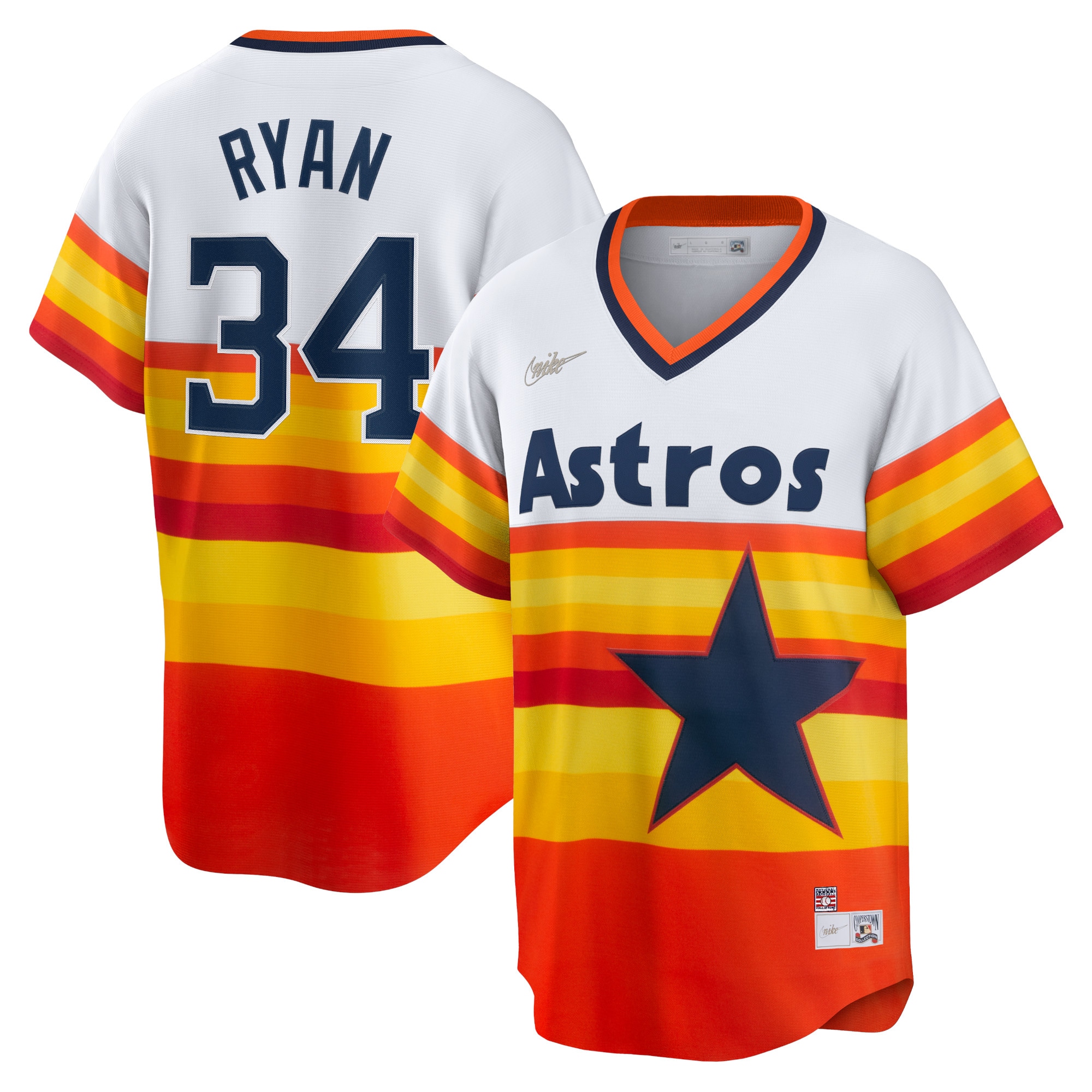 Nolan Ryan Houston Astros Home Cooperstown Collection Player Jersey - White cheap jerseys for sale - CheapJerseys.Shop