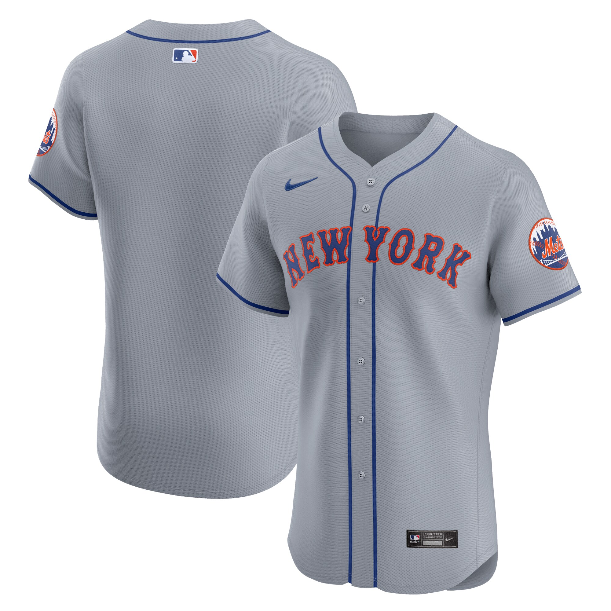 New York Mets Road Vapor Premier Elite Patch Jersey - Gray cheap jerseys for sale - CheapJerseys.Shop