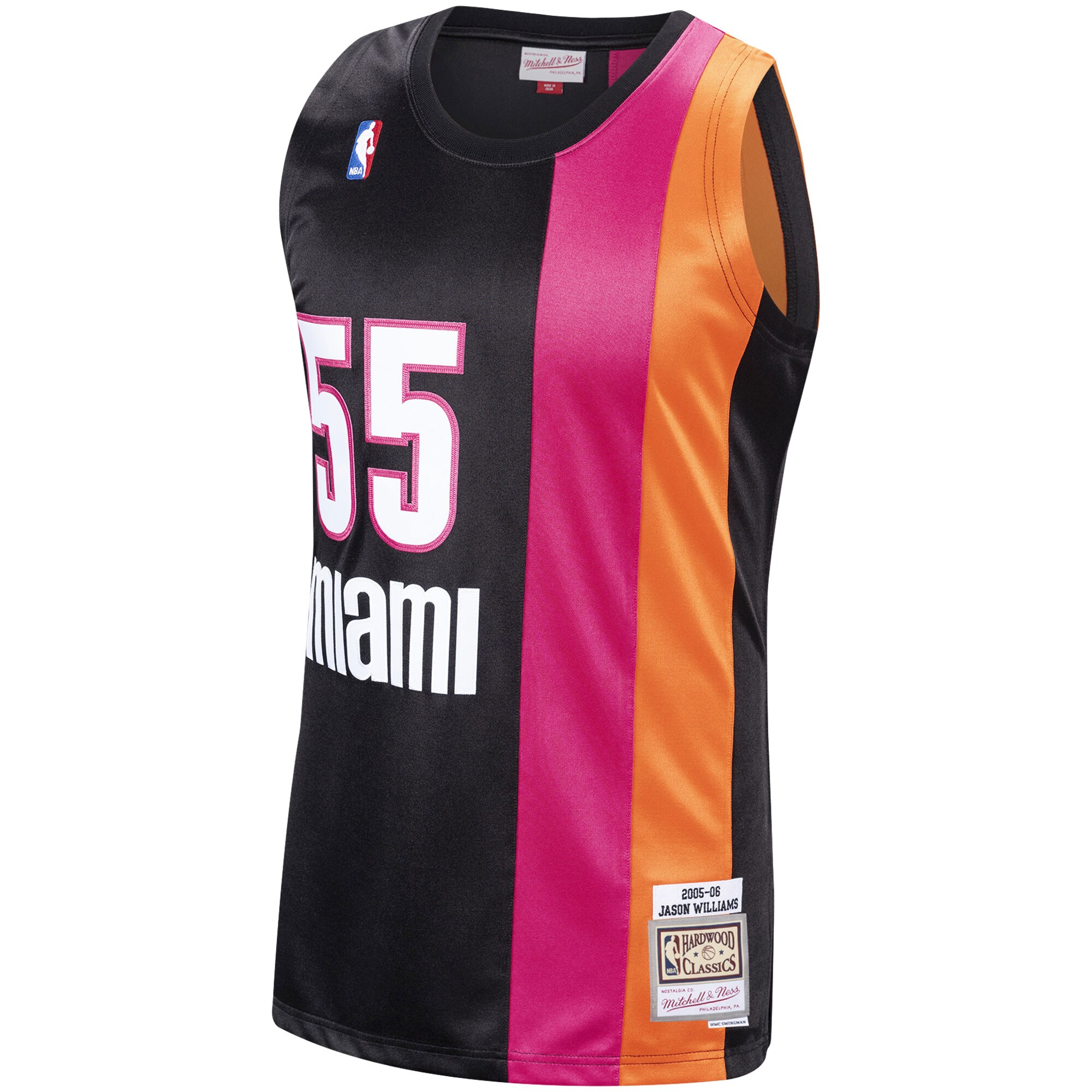 Jason Williams Miami Heat Mitchell & Ness 2005\/06 Hardwood Classics Swingman Jersey - Black cheap jerseys for sale - CheapJerseys.Shop