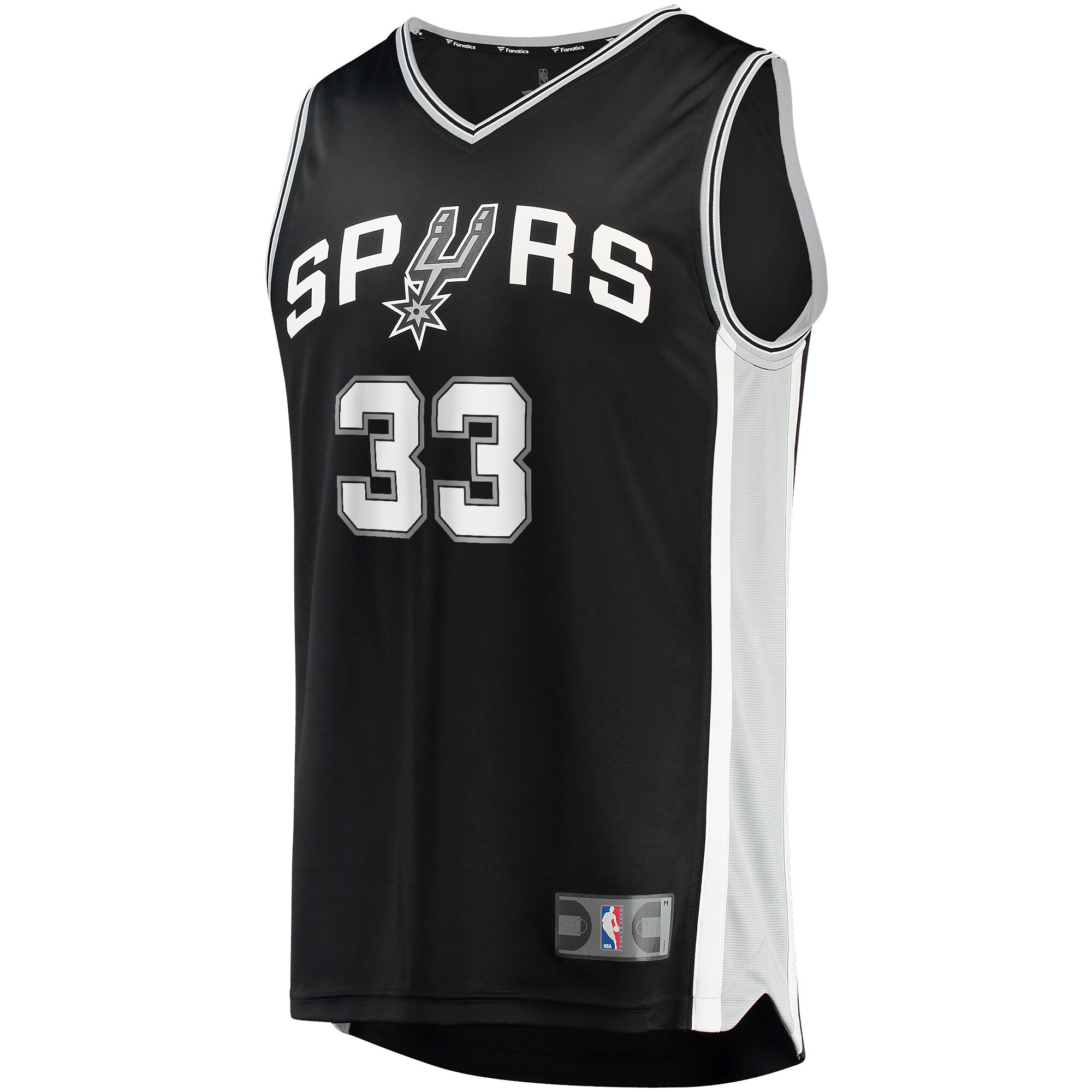 Tre Jones San Antonio Spurs Fanatics Fast Break Replica Jersey - Icon Edition - Black cheap jerseys for sale - CheapJerseys.Shop