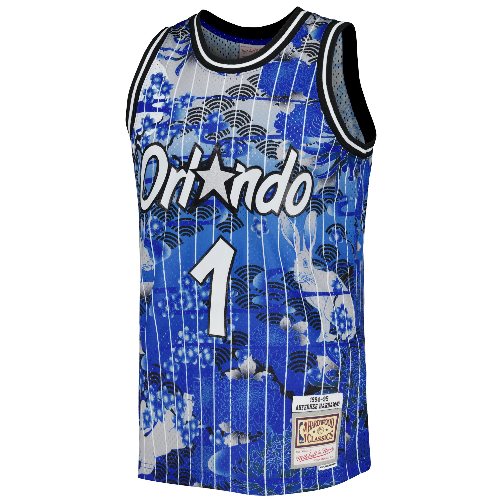 Penny Hardaway Orlando Magic Mitchell & Ness 1994\/95 Hardwood Classics Lunar New Year Swingman Jersey - Blue cheap jerseys for sale - CheapJerseys.Shop