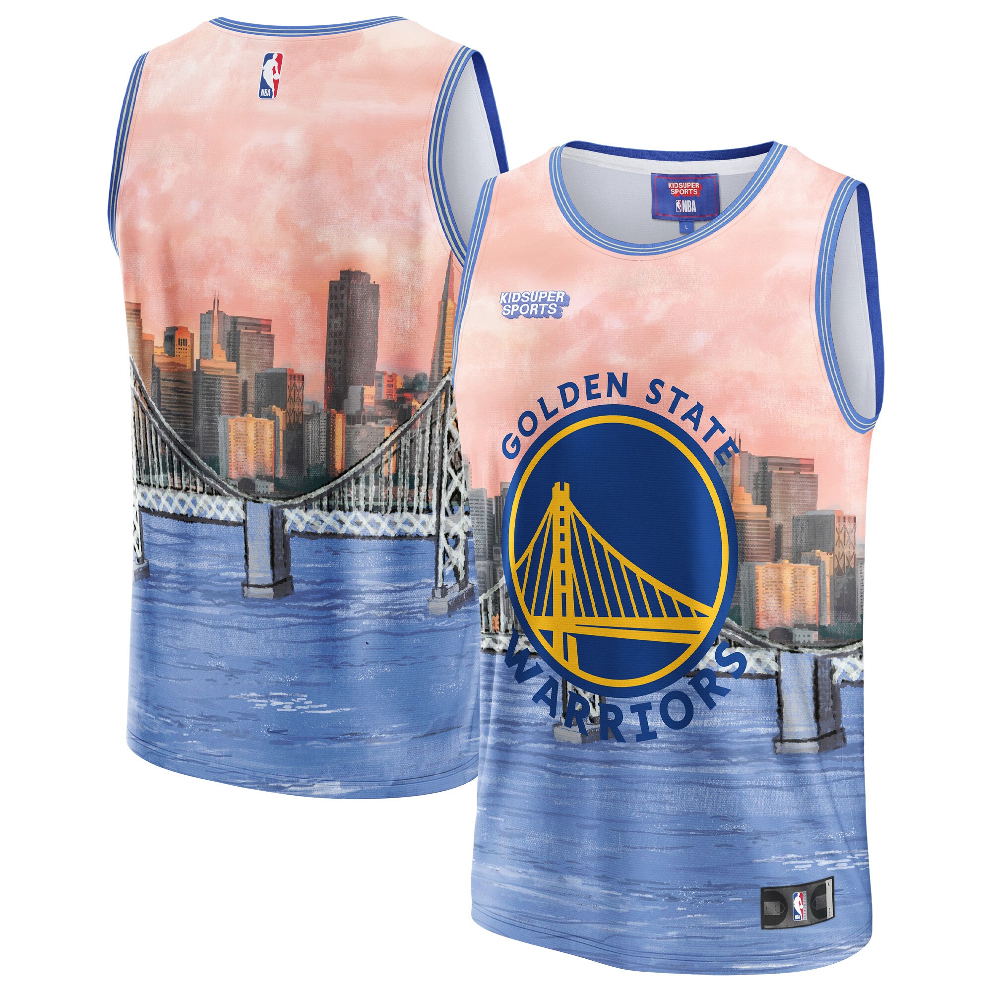 Golden State Warriors & KidSuper Studios by Fanatics Unisex Hometown Jersey - Blue cheap jerseys for sale - CheapJerseys.Shop