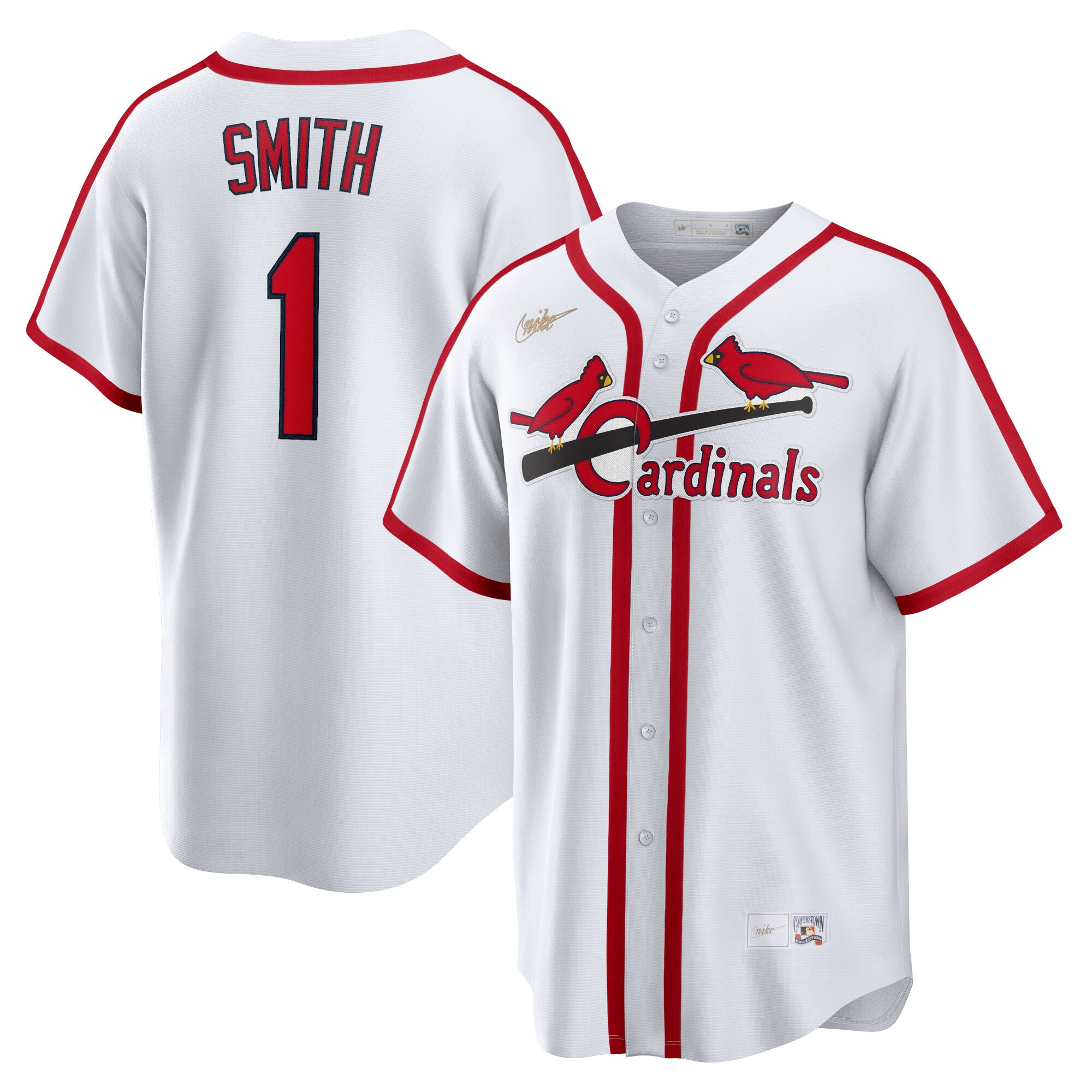 Ozzie Smith St. Louis Cardinals Home Cooperstown Collection Player Jersey - White cheap jerseys for sale - CheapJerseys.Shop
