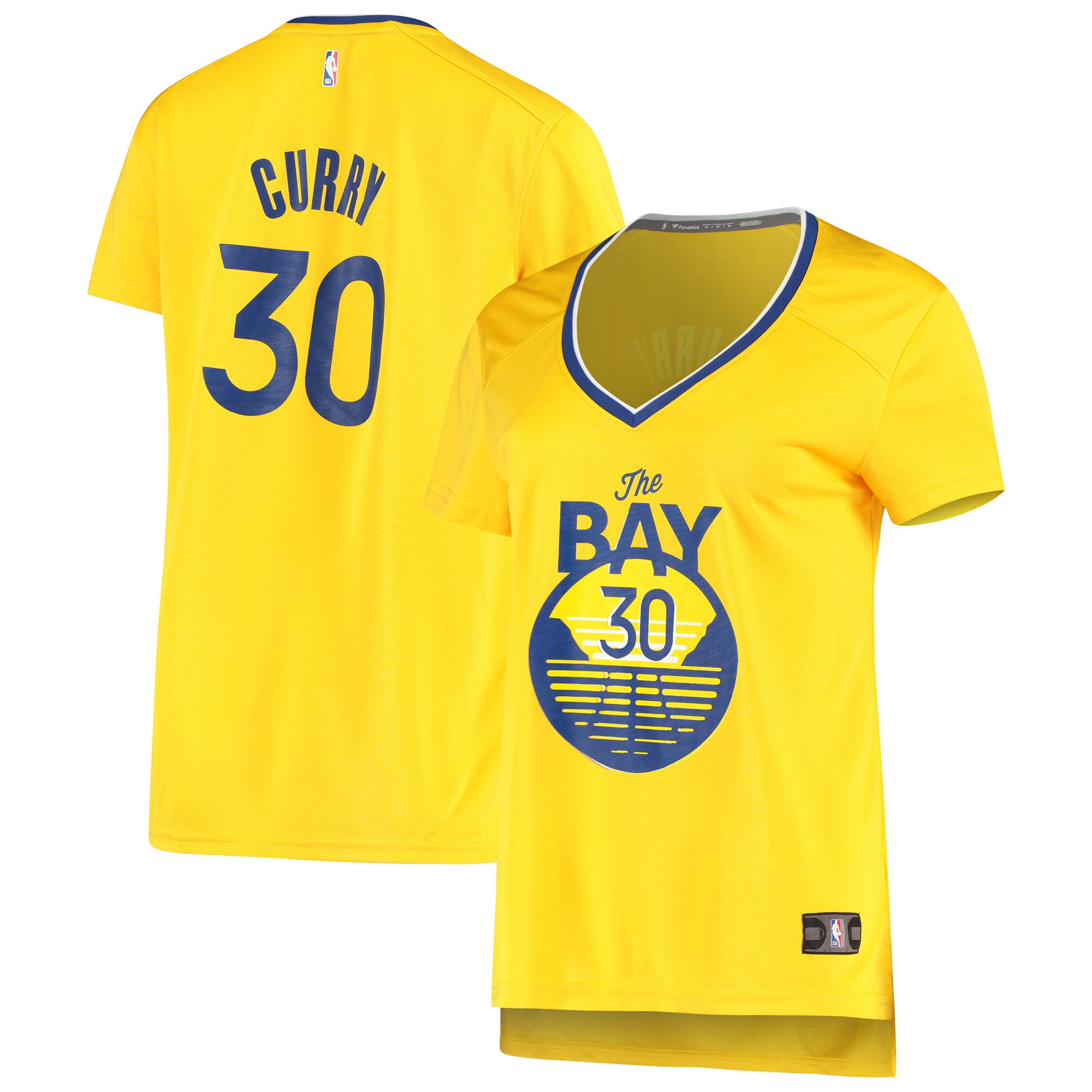 Stephen Curry Golden State Warriors Fanatics Women's Fast Break Replica Player Jersey - Gold cheap jerseys for sale - CheapJerseys.Shop