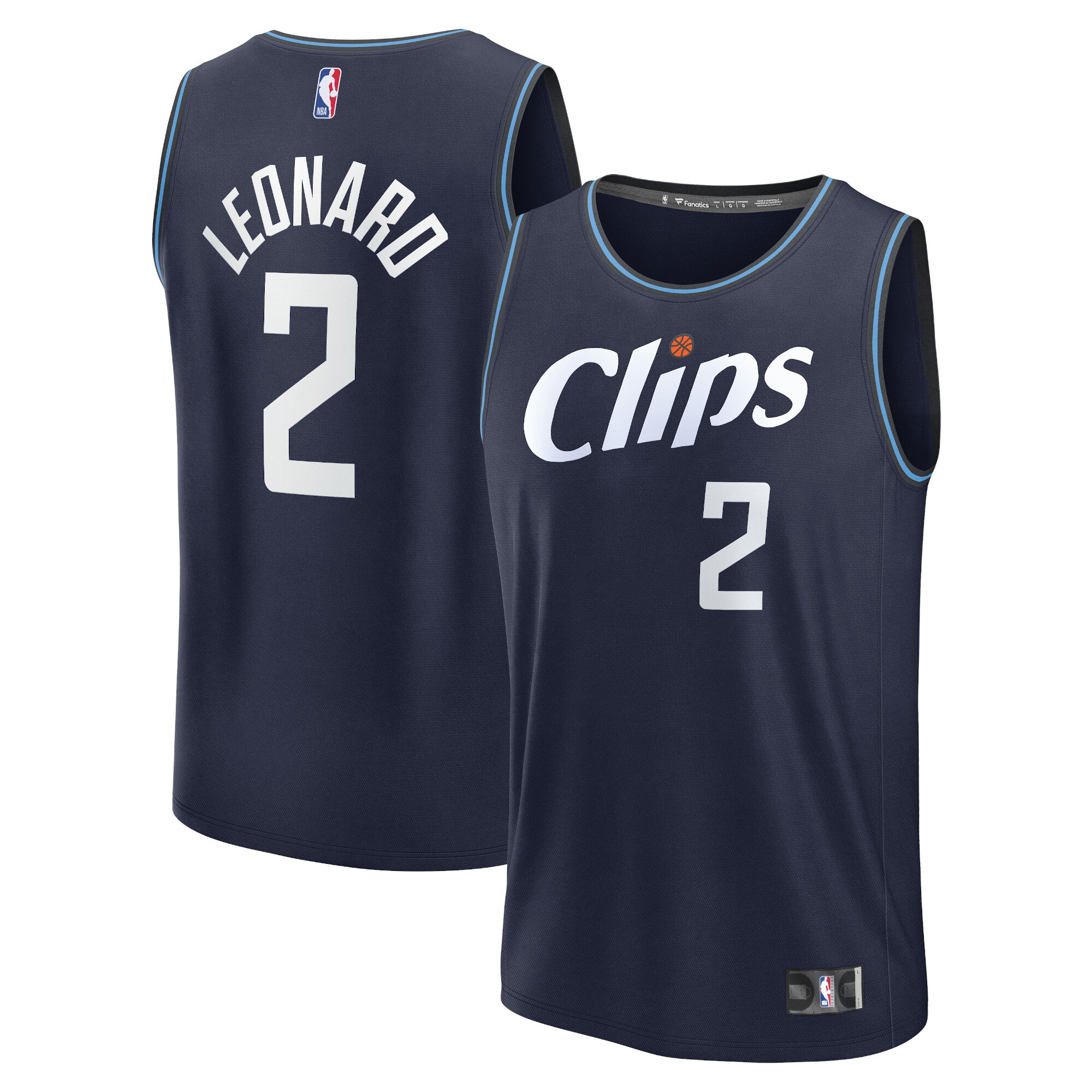 Kawhi Leonard LA Clippers Fanatics Fast Break Jersey - Navy - City Edition cheap jerseys for sale - CheapJerseys.Shop