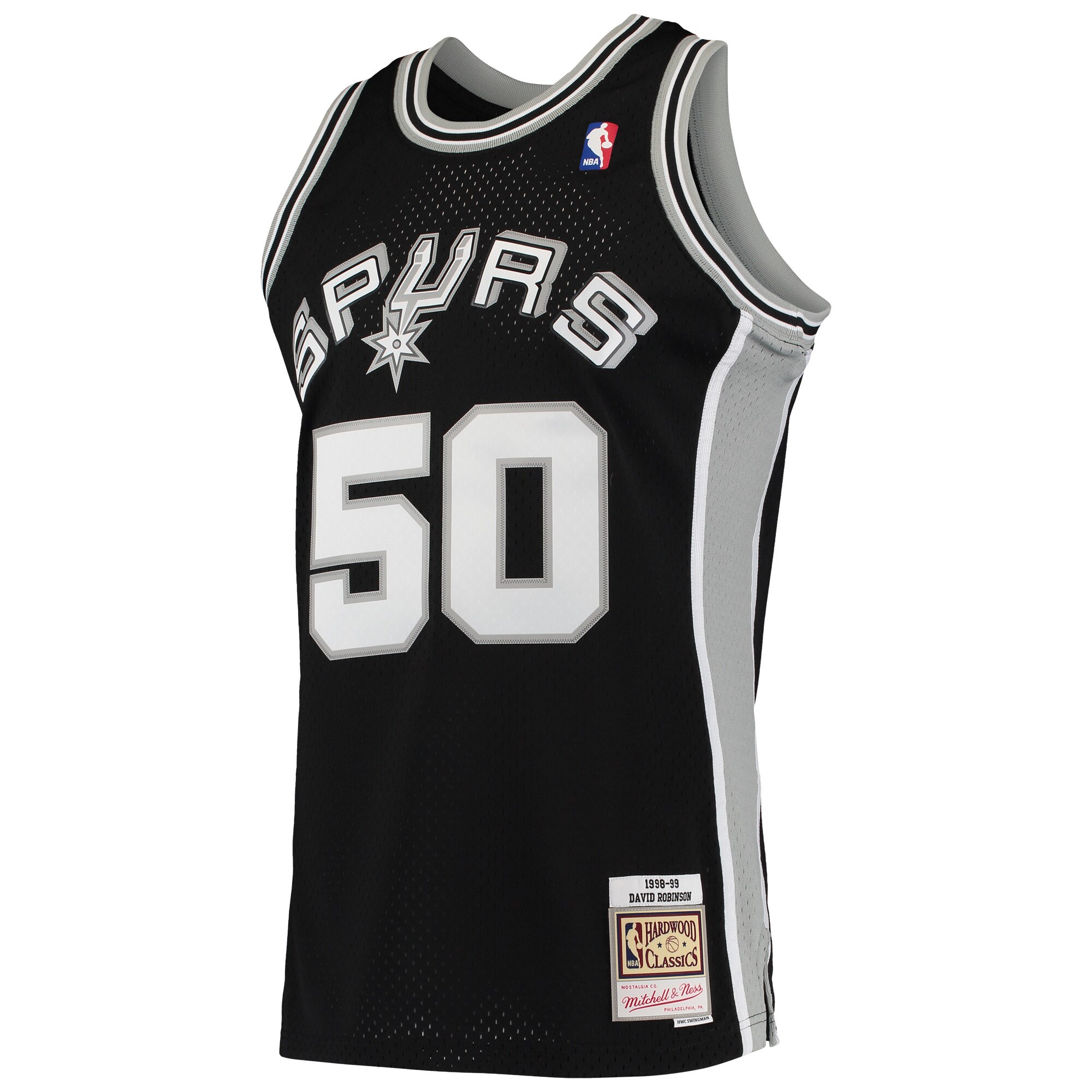 David Robinson San Antonio Spurs Mitchell & Ness 1991\/92 Hardwood Classics Swingman Jersey - Black cheap jerseys for sale - CheapJerseys.Shop