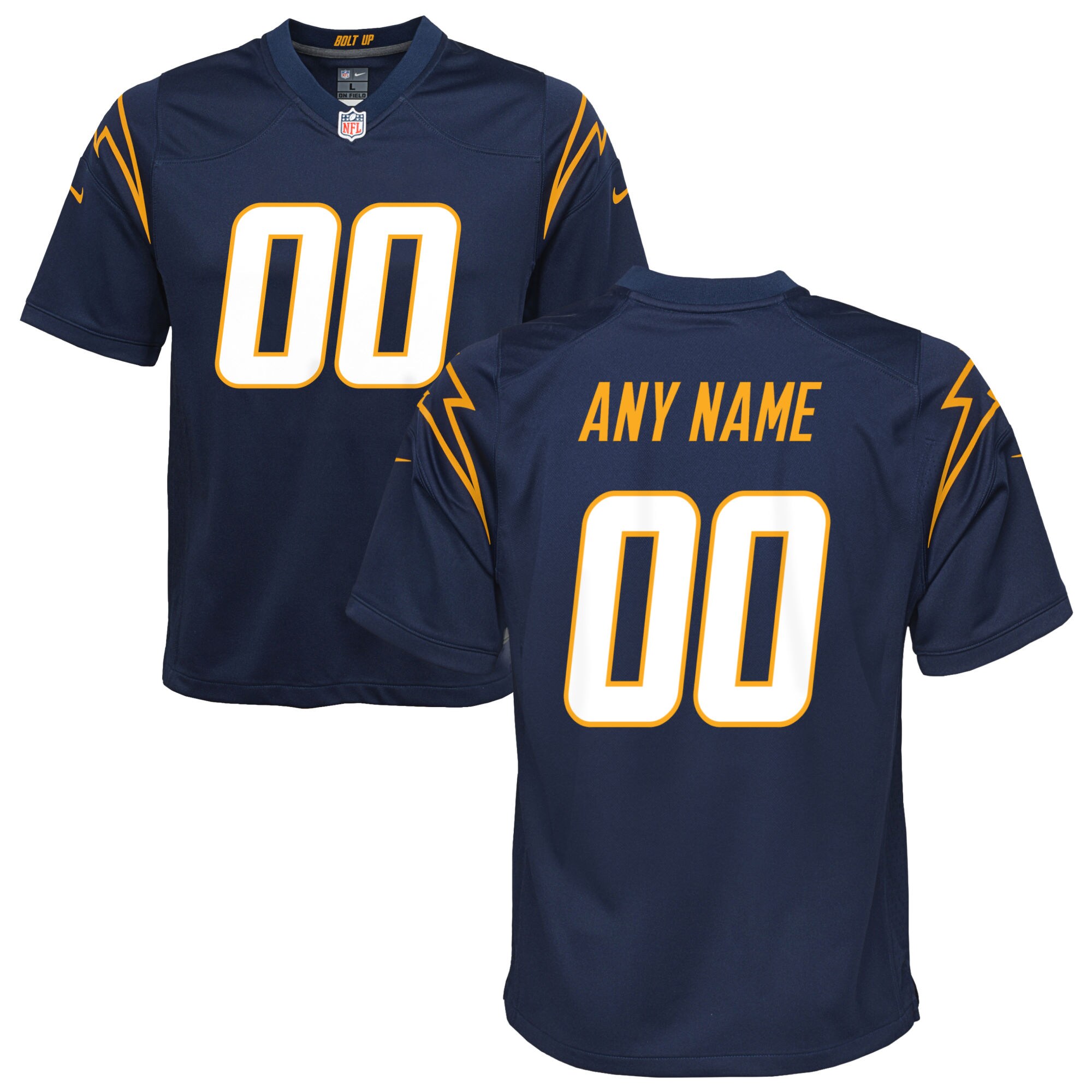 Los Angeles Chargers Youth Alternate Custom Game Jersey - Navy cheap jerseys for sale - CheapJerseys.Shop