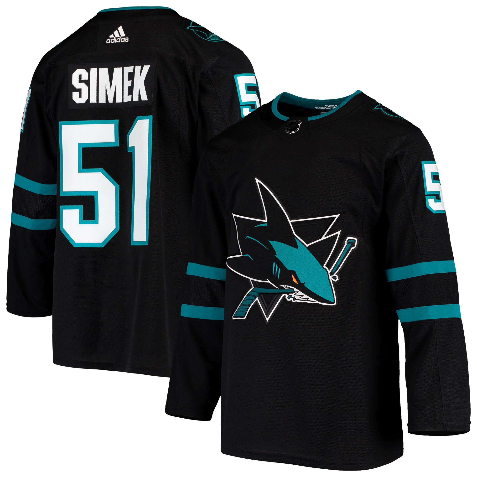 Radim Simek San Jose Sharks Alternate Authentic Jersey - Black cheap jerseys for sale - CheapJerseys.Shop