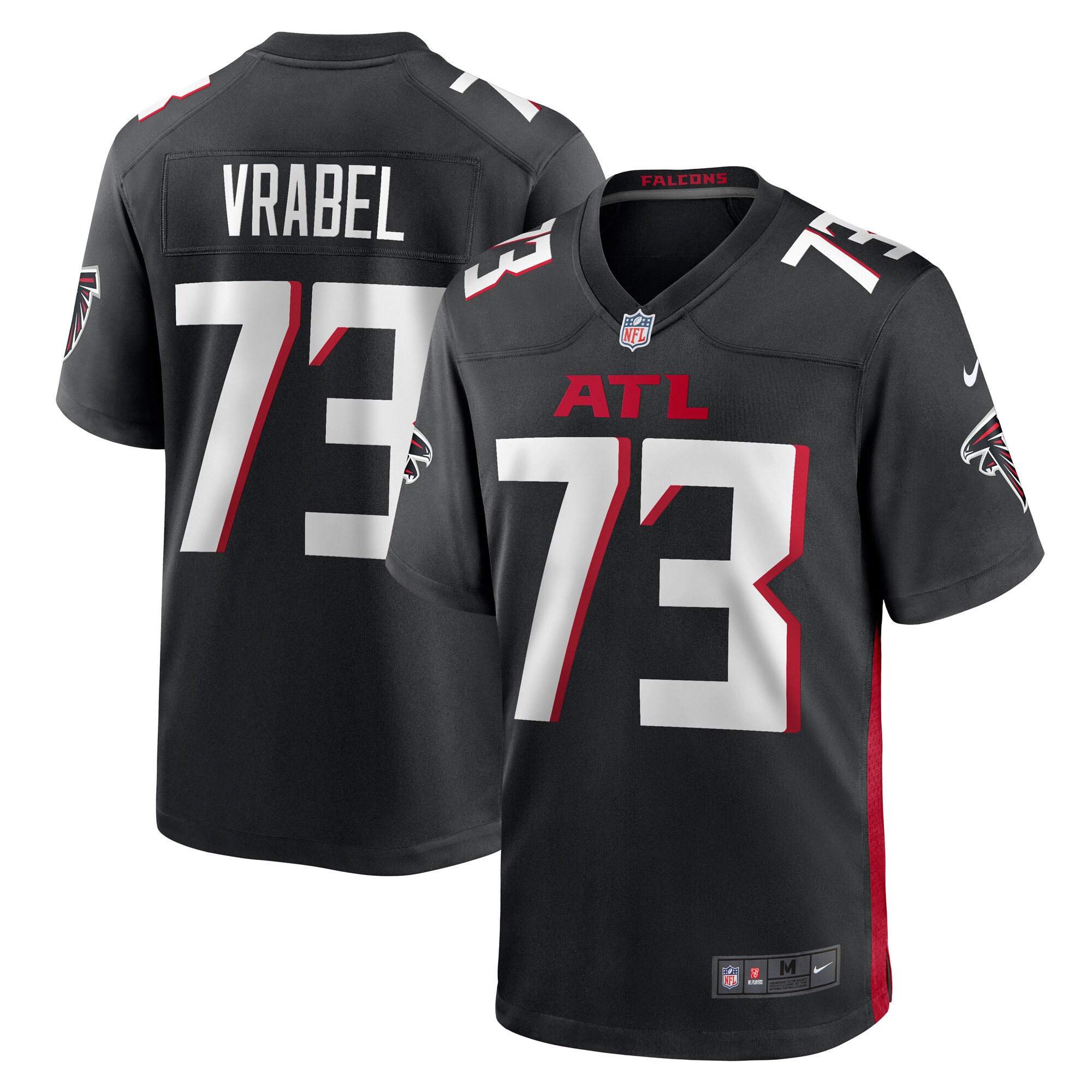 Tyler Vrabel Atlanta Falcons Player Game Jersey - Black cheap jerseys for sale - CheapJerseys.Shop