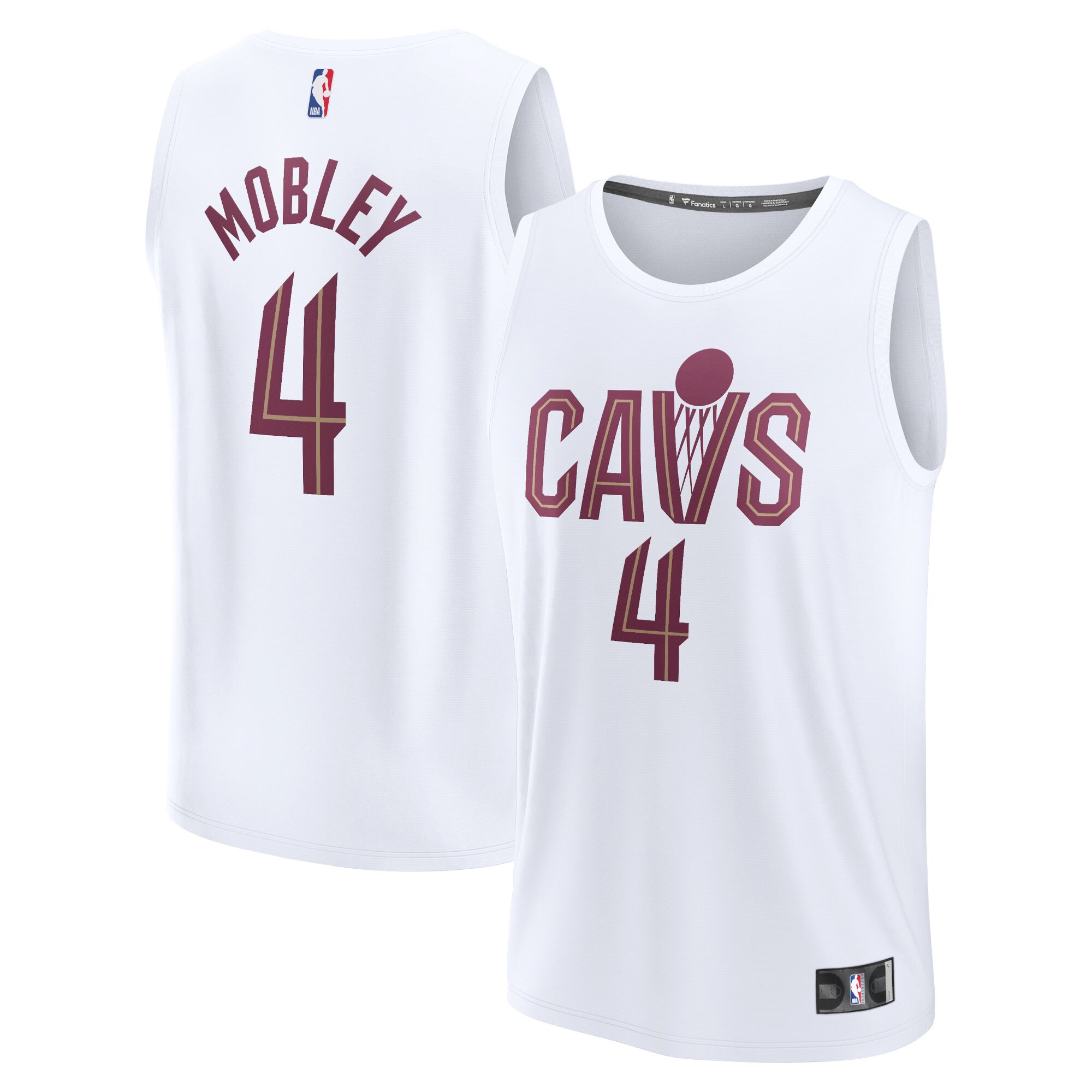 Evan Mobley Cleveland Cavaliers Fanatics Fast Break Replica Player Jersey - Association Edition - White cheap jerseys for sale - CheapJerseys.Shop