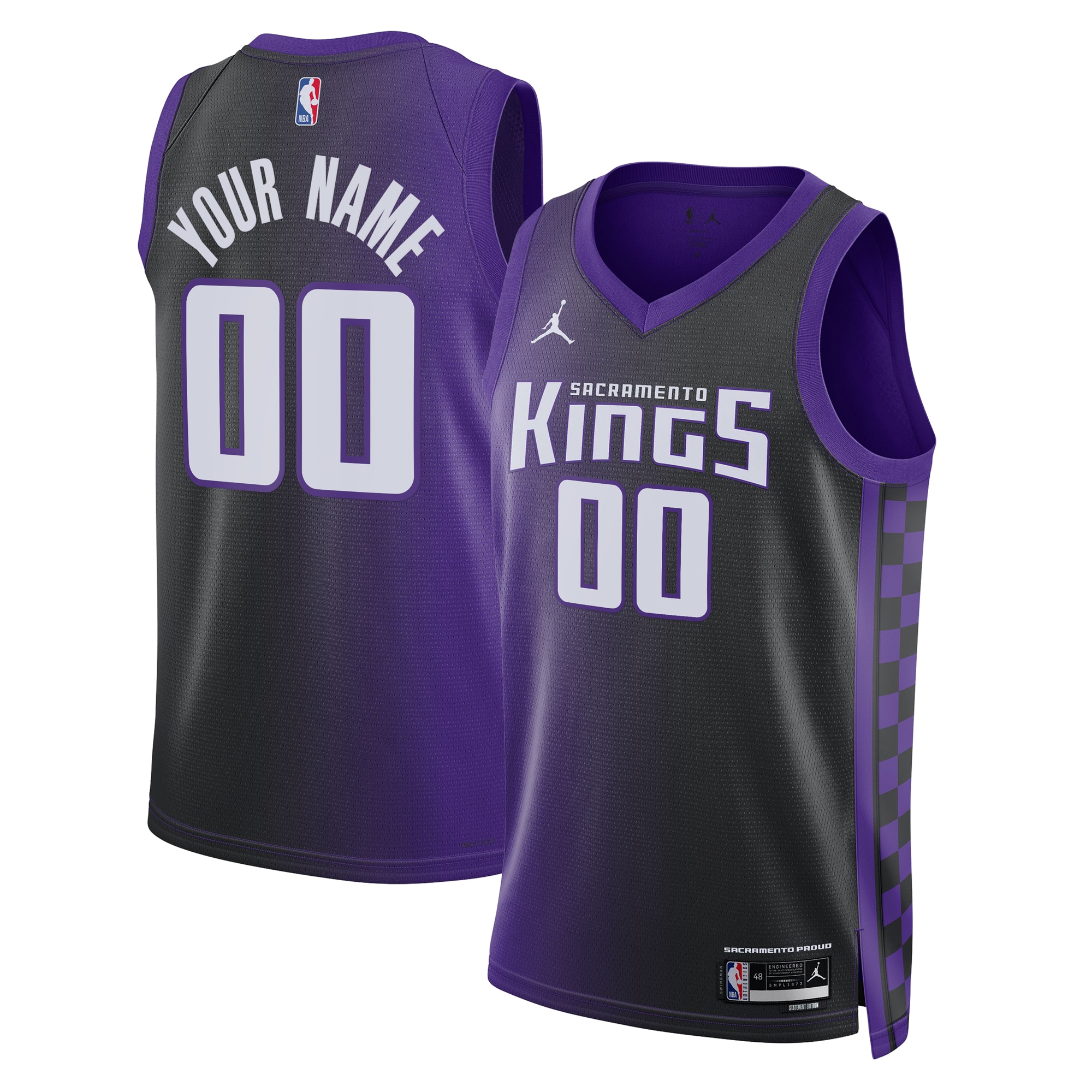 Sacramento Kings Jordan Brand Unisex Swingman Custom Jersey - Statement Edition - Purple cheap jerseys for sale - CheapJerseys.Shop