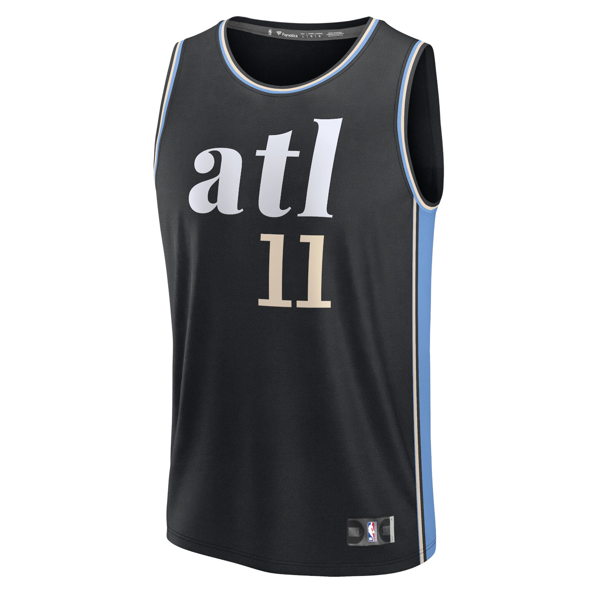 Trae Young Atlanta Hawks Fanatics Fast Break Jersey - Black - City Edition cheap jerseys for sale - CheapJerseys.Shop