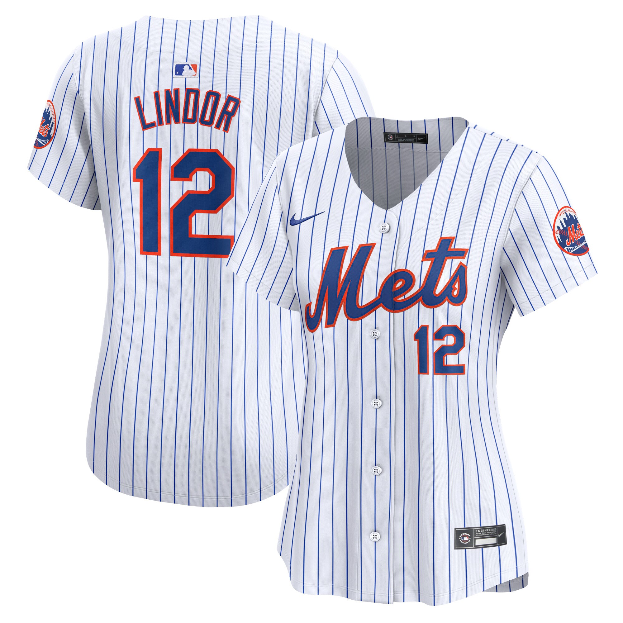 Francisco Lindor New York Mets Women's Home Limited Player Jersey - White cheap jerseys for sale - CheapJerseys.Shop