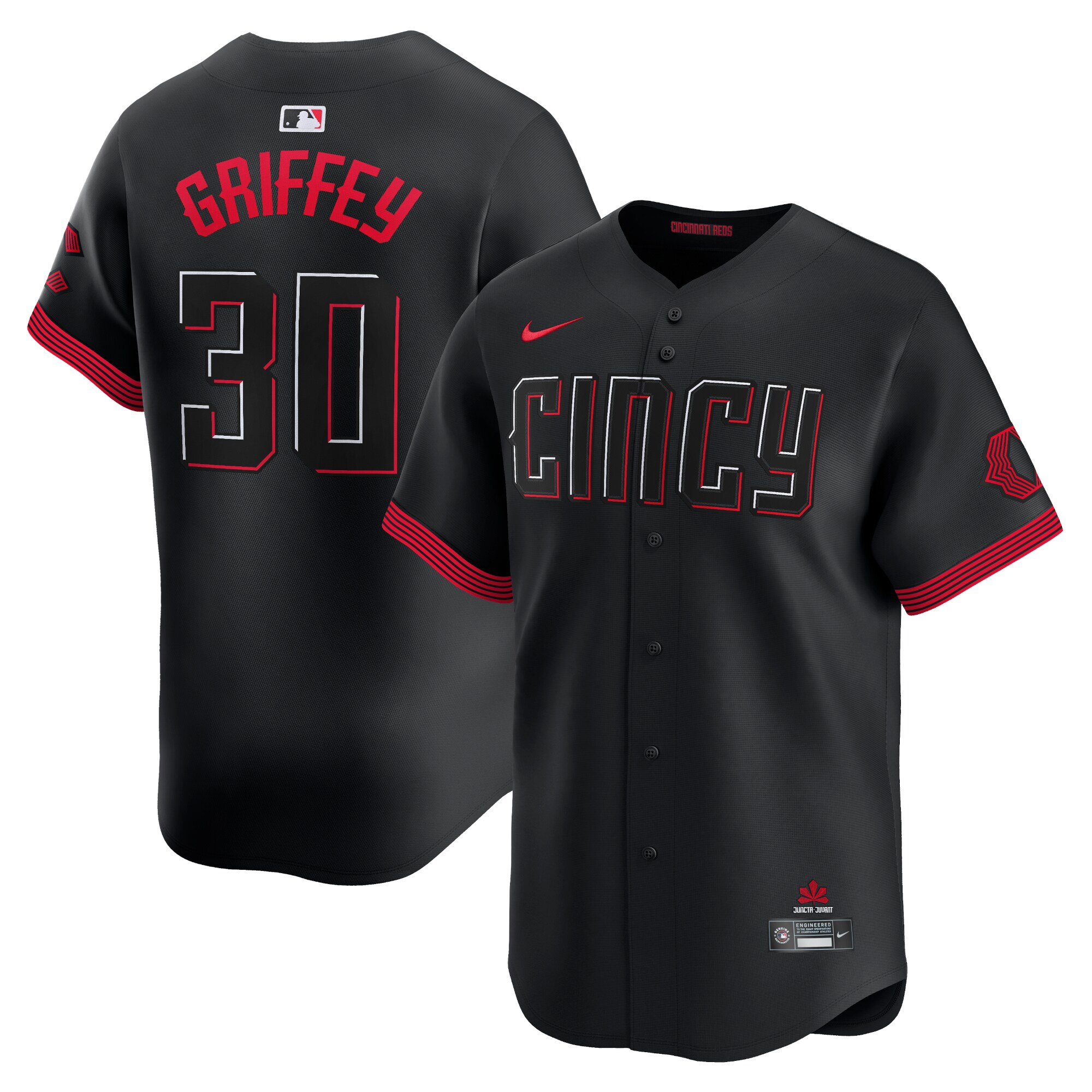 Ken Griffey Jr. Cincinnati Reds City Connect Limited Player Jersey - Black cheap jerseys for sale - CheapJerseys.Shop