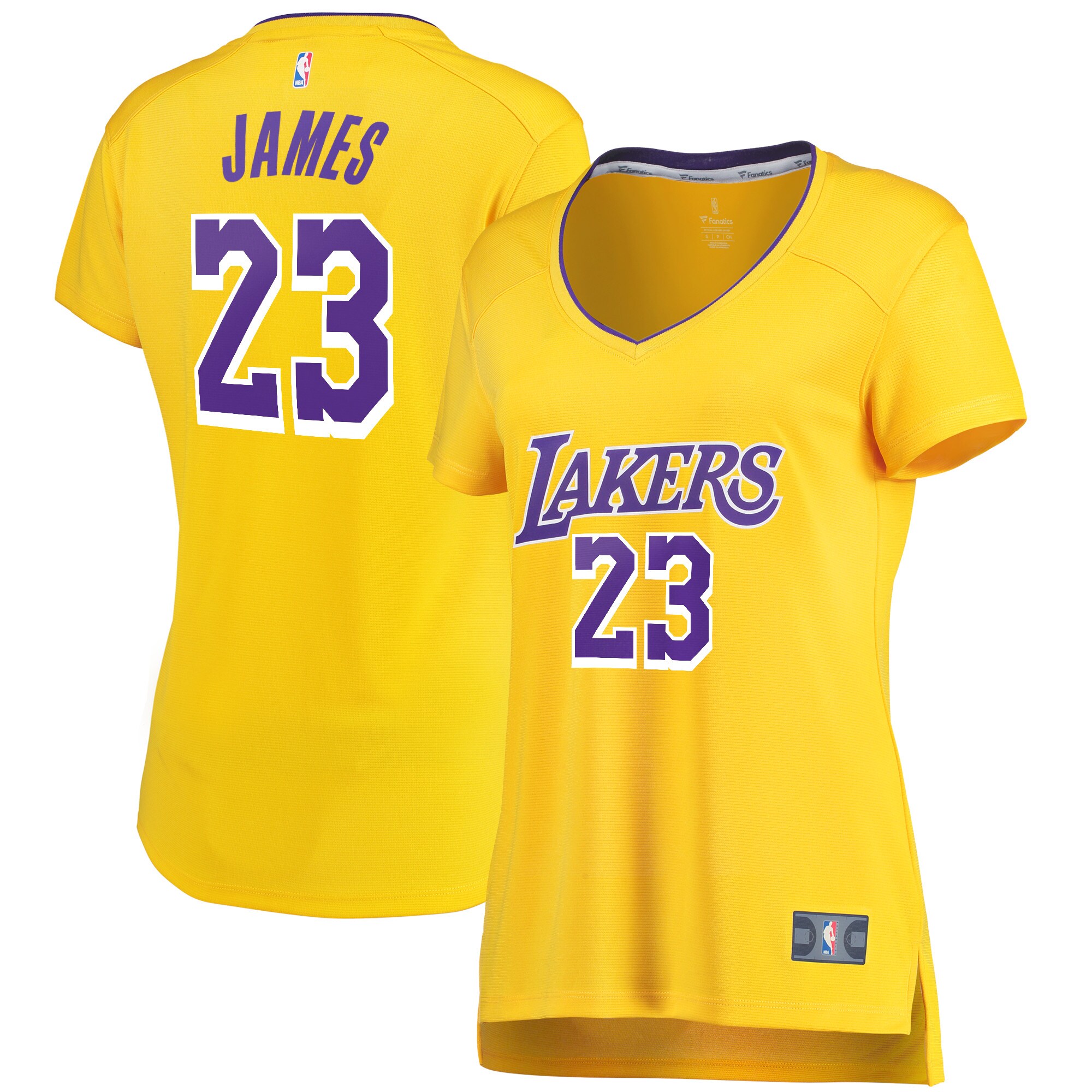 LeBron James Los Angeles Lakers Fanatics Women's Fast Break Replica Jersey - Icon Edition - Gold cheap jerseys for sale - CheapJerseys.Shop