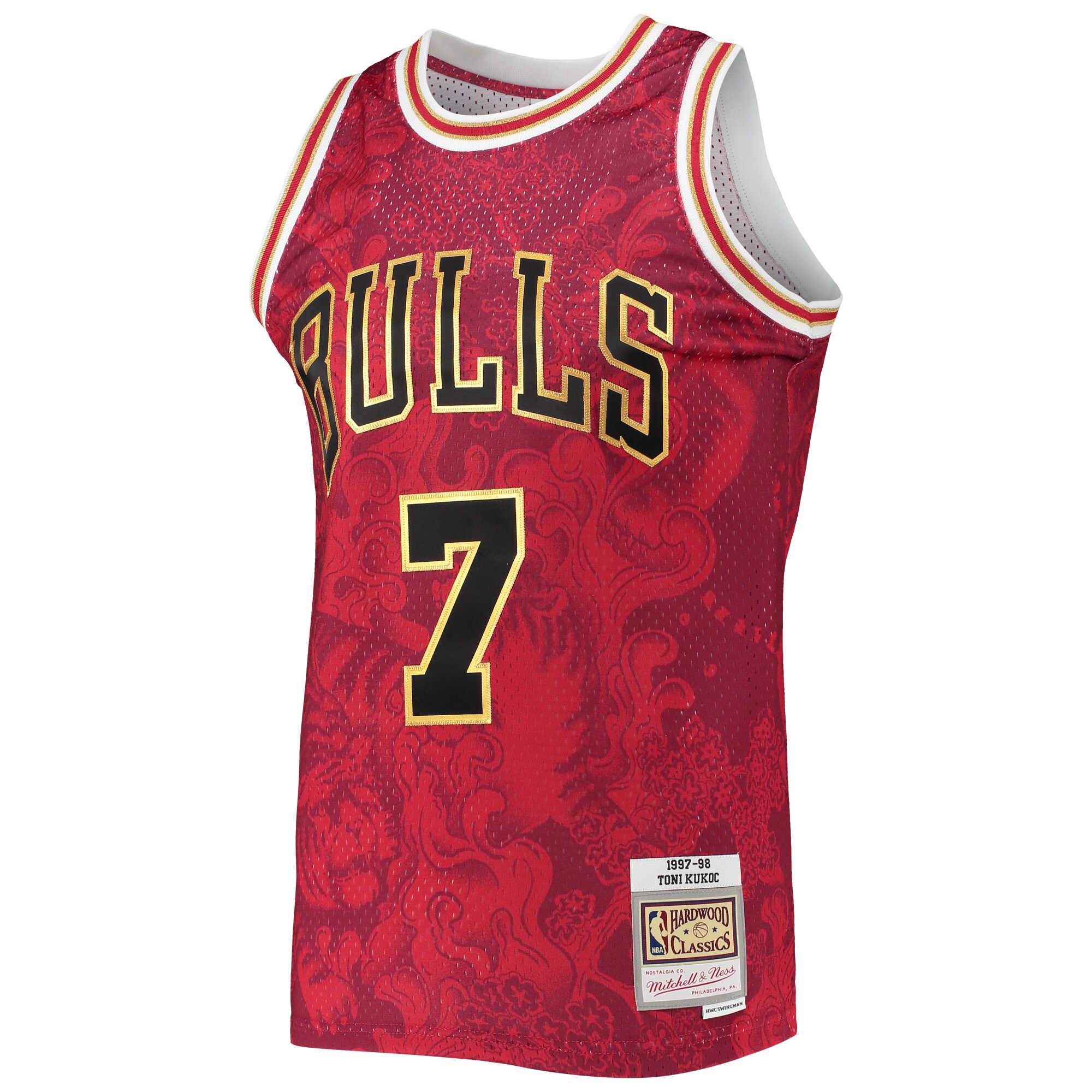 Toni Kukoc Chicago Bulls Mitchell & Ness Hardwood Classics 1997\/98 Lunar New Year Swingman Jersey - Red cheap jerseys for sale - CheapJerseys.Shop