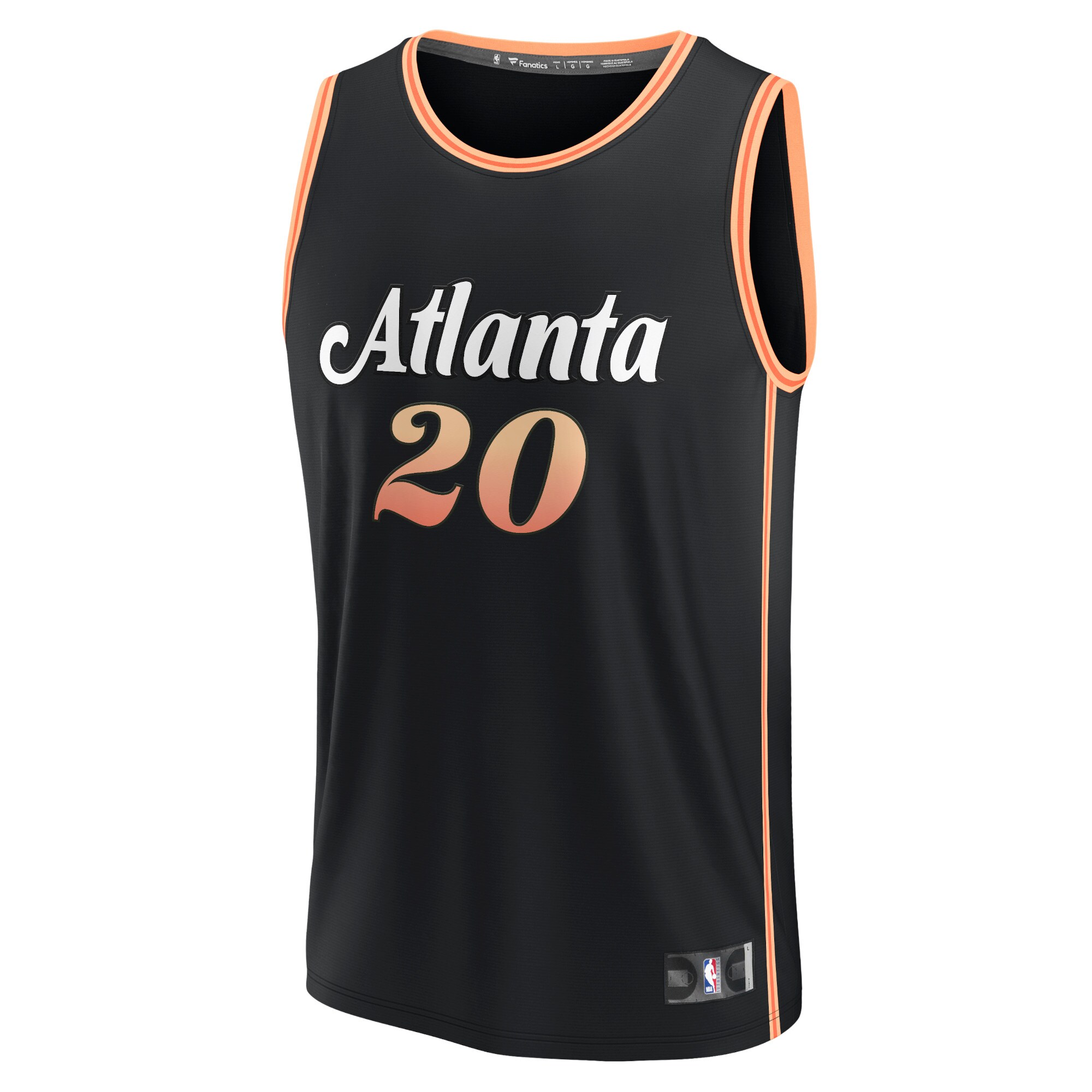 John Collins Atlanta Hawks Fanatics Fastbreak Jersey - City Edition - Black cheap jerseys for sale - CheapJerseys.Shop