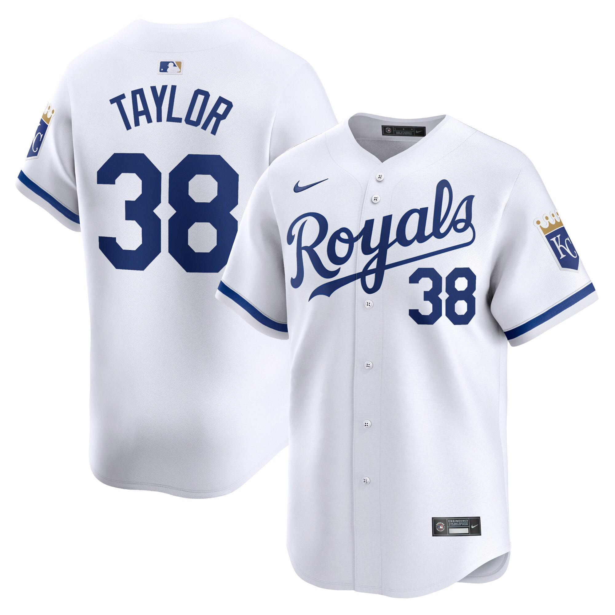 Josh Taylor Kansas City Royals Home Limited Player Jersey - White cheap jerseys for sale - CheapJerseys.Shop