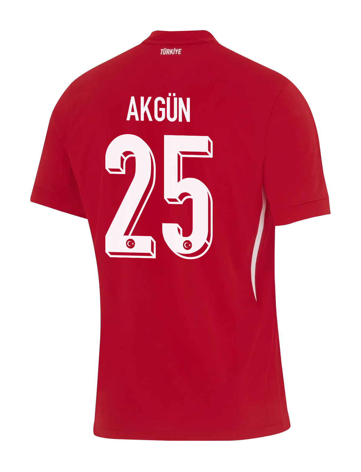 Yunus Akgün 25 Turkey National Team 2024 Away Stadium Men Jersey - Red cheap jerseys for sale - CheapJerseys.Shop