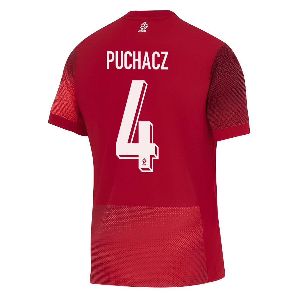 Tymoteusz Puchacz 4 Poland National Team 2024/25 Away Men Jersey - Red cheap jerseys for sale - CheapJerseys.Shop