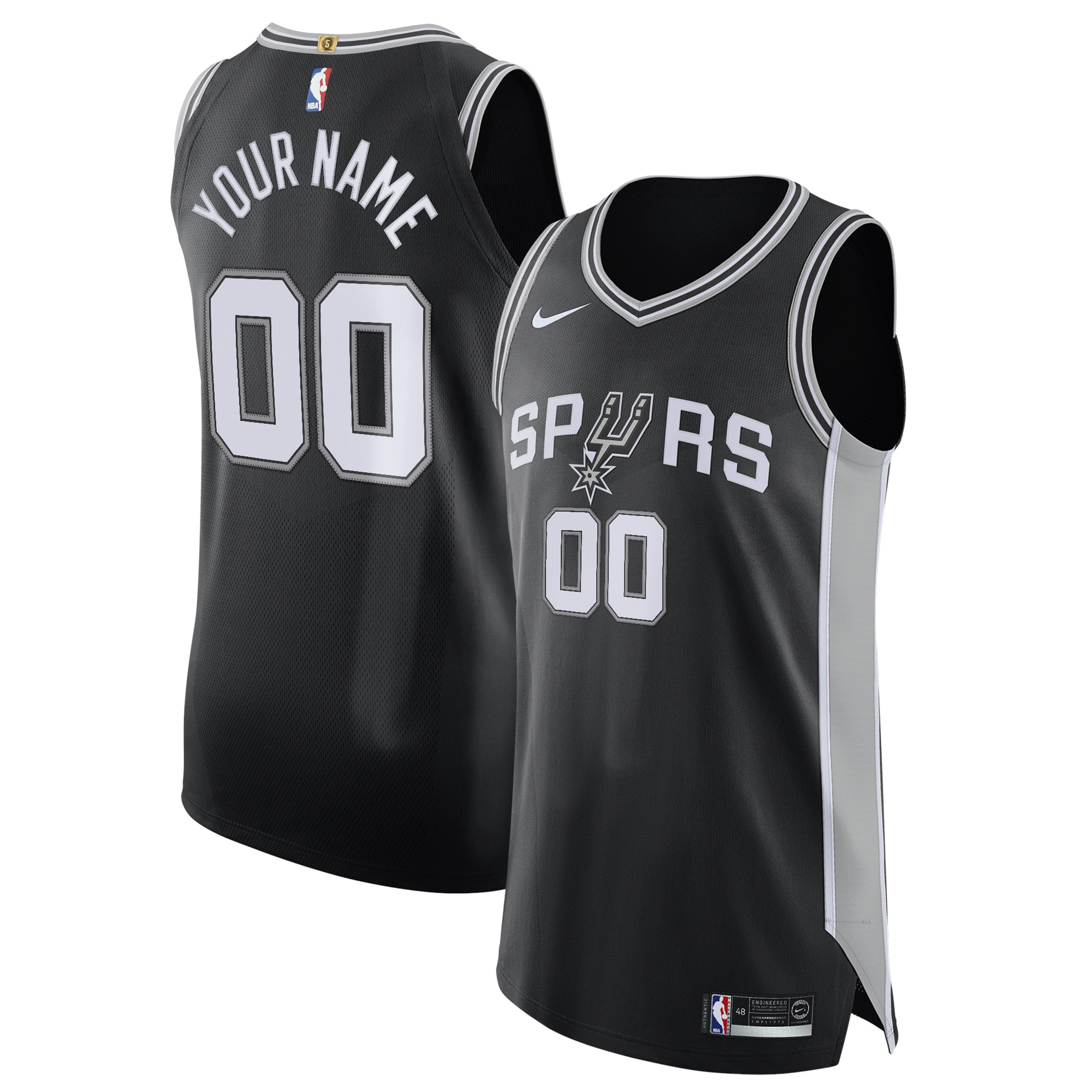 San Antonio Spurs Authentic Custom Jersey Black - Icon Edition cheap jerseys for sale - CheapJerseys.Shop