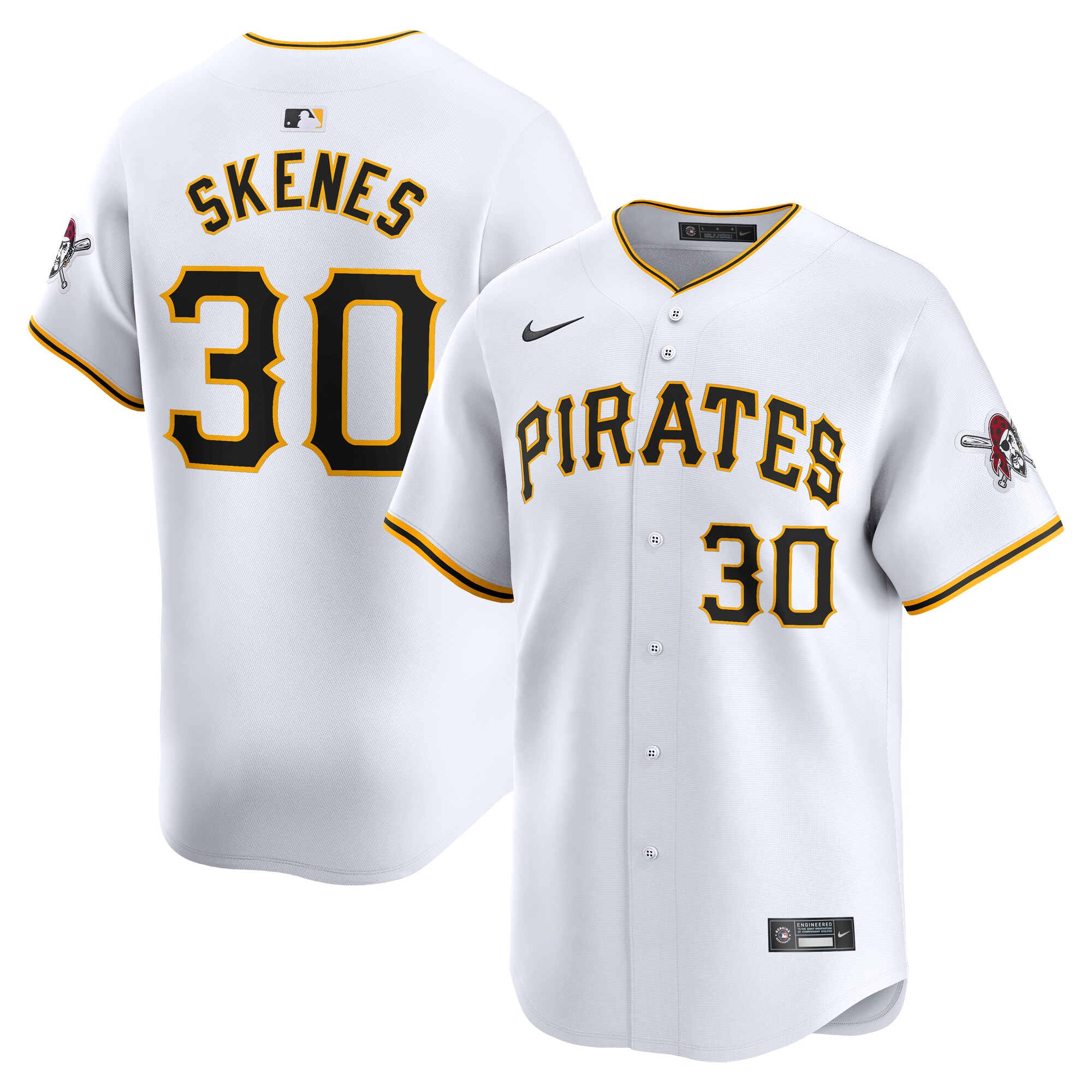 Paul Skenes Pittsburgh Pirates Home Limited Player Jersey - White cheap jerseys for sale - CheapJerseys.Shop