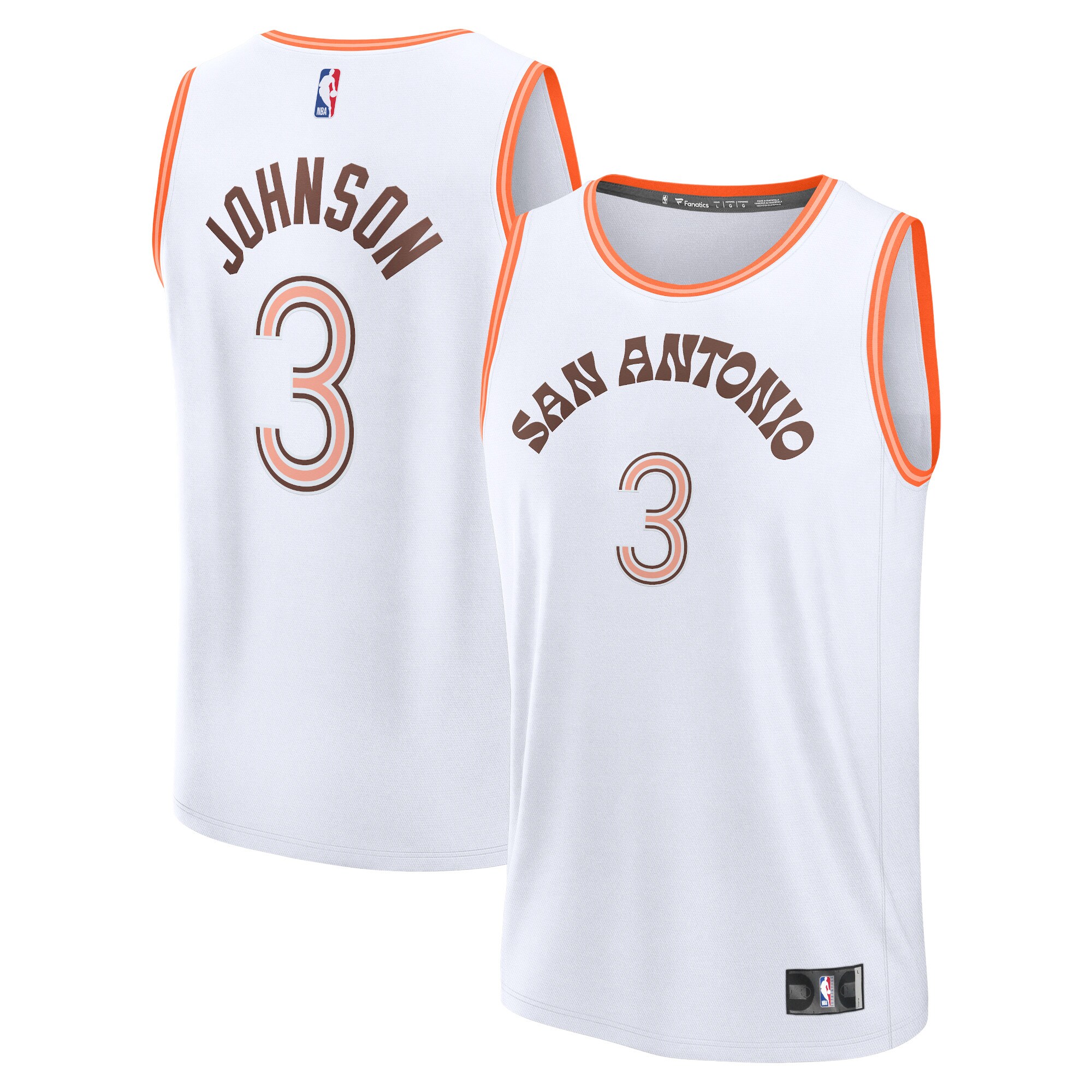 Keldon Johnson San Antonio Spurs Fanatics Fast Break Jersey - White - City Edition cheap jerseys for sale - CheapJerseys.Shop