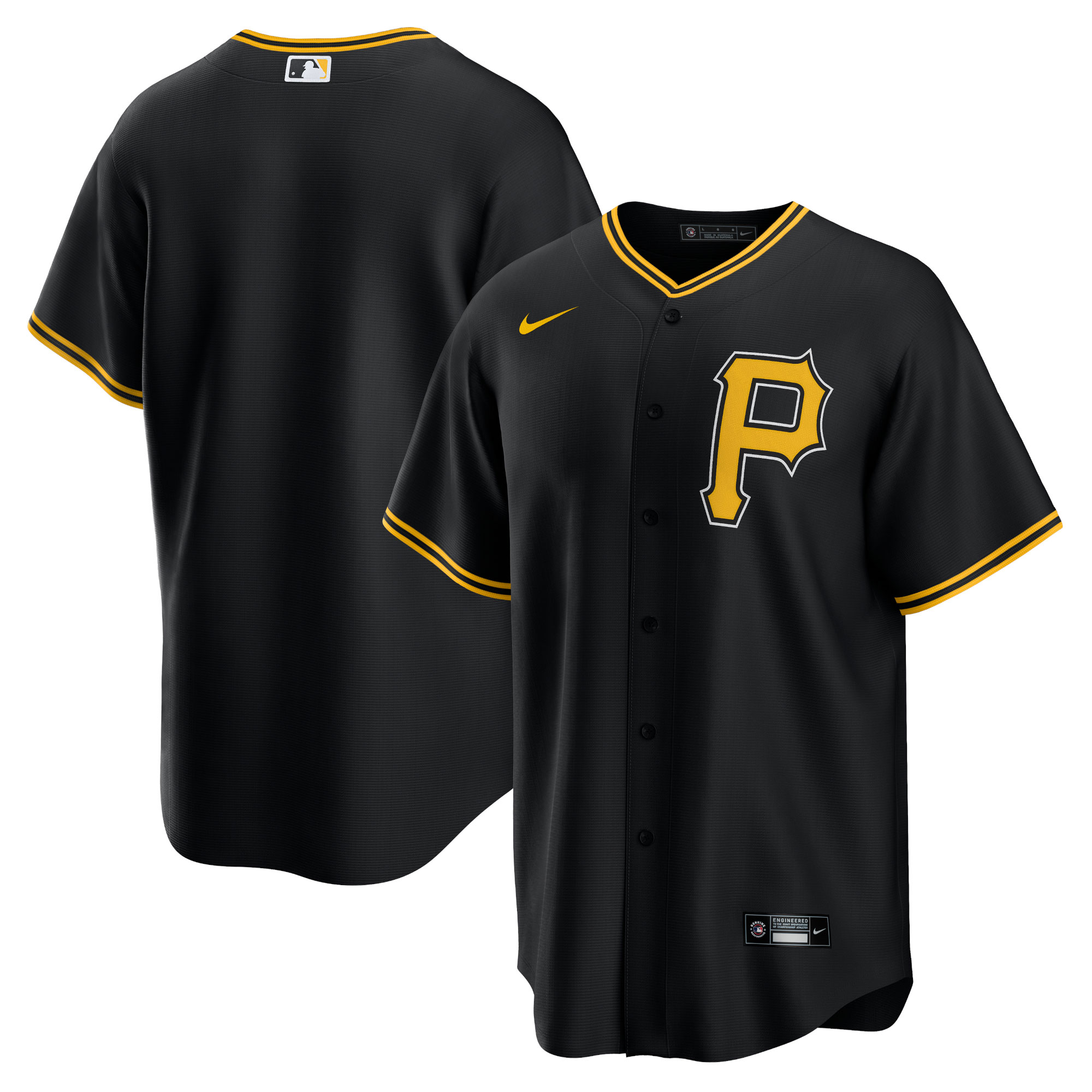 Pittsburgh Pirates Alternate Replica Team Jersey - Black cheap jerseys for sale - CheapJerseys.Shop