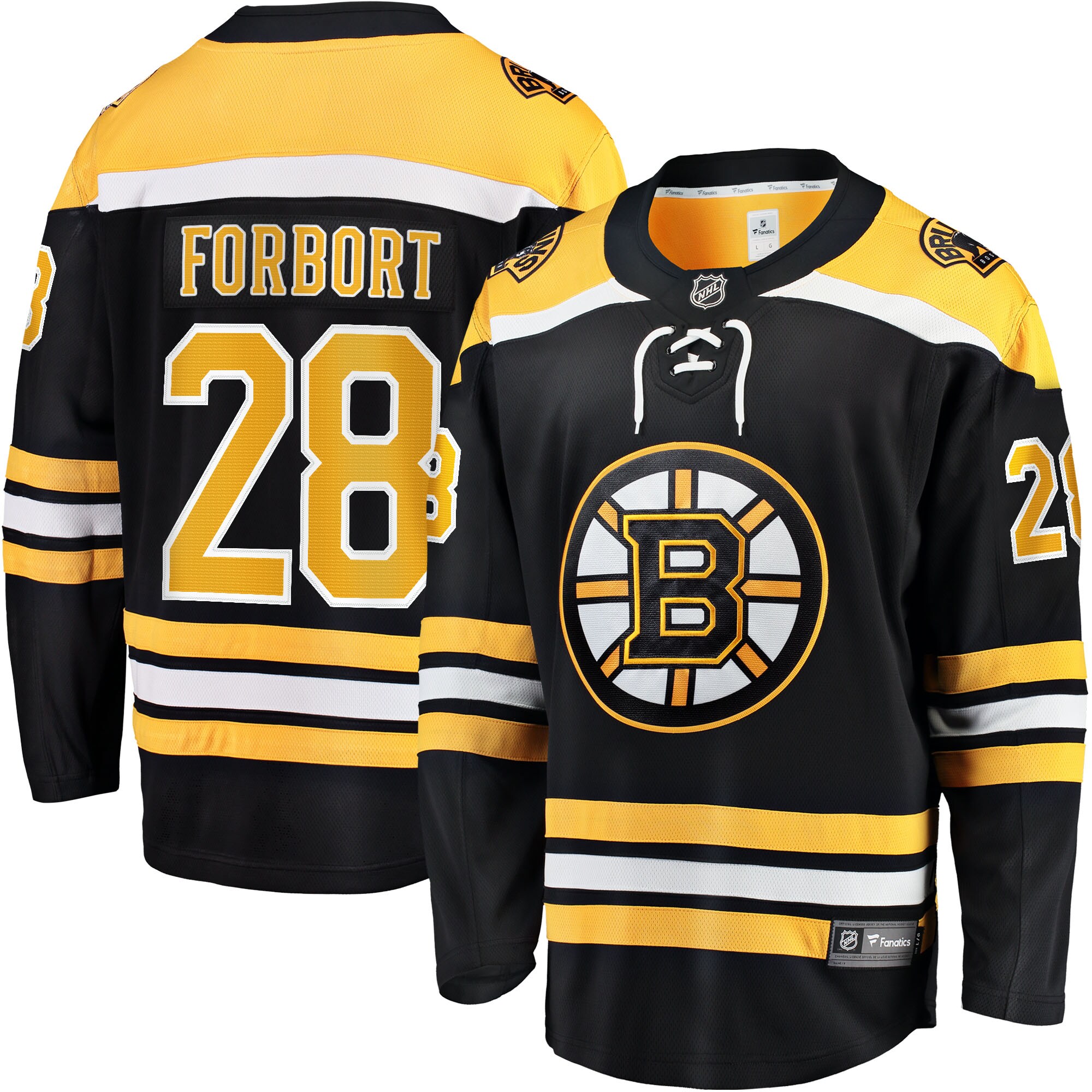 Derek Forbort Boston Bruins Fanatics Home Breakaway Player Jersey - Black cheap jerseys for sale - CheapJerseys.Shop