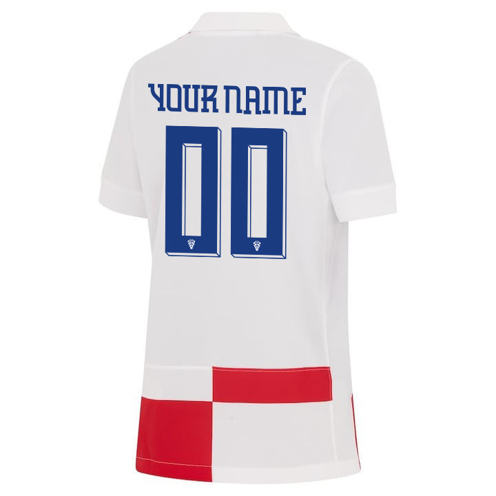 Croatia National Team 2024 Home YOUTH Custom Jersey - White cheap jerseys for sale - CheapJerseys.Shop